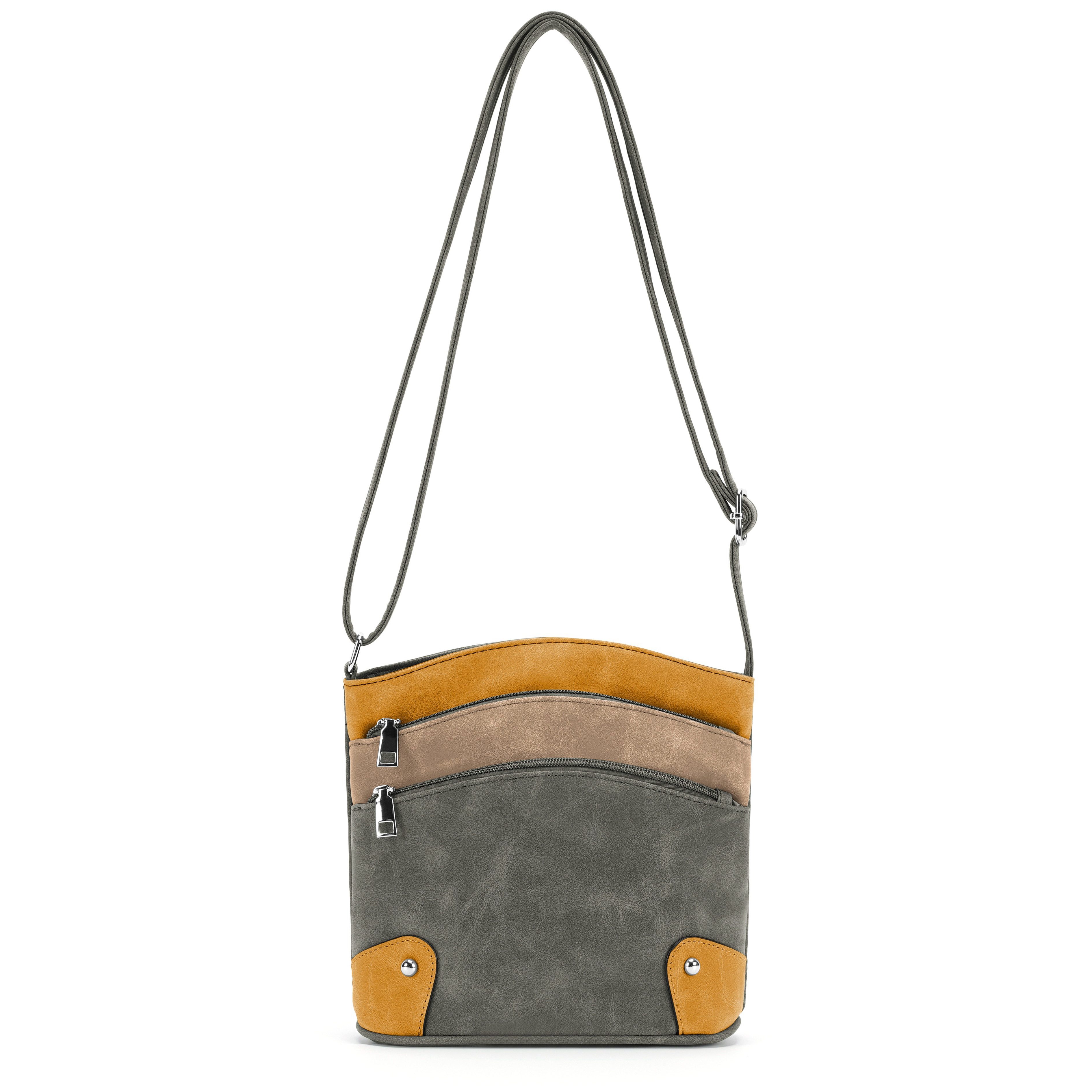 MIRROSI Umhängetasche Damen Crossbody Bag, 25x10x23cm Mittelgroß, Mittelgroße Tasche, Schultertasche für jeden Anlass