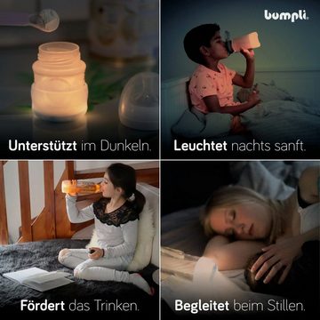 bumpli® Babyflasche Patentiertes Nachtlicht für Babyflaschen, Milchflaschen, Drei Leuchtstufen + Timerfunktion