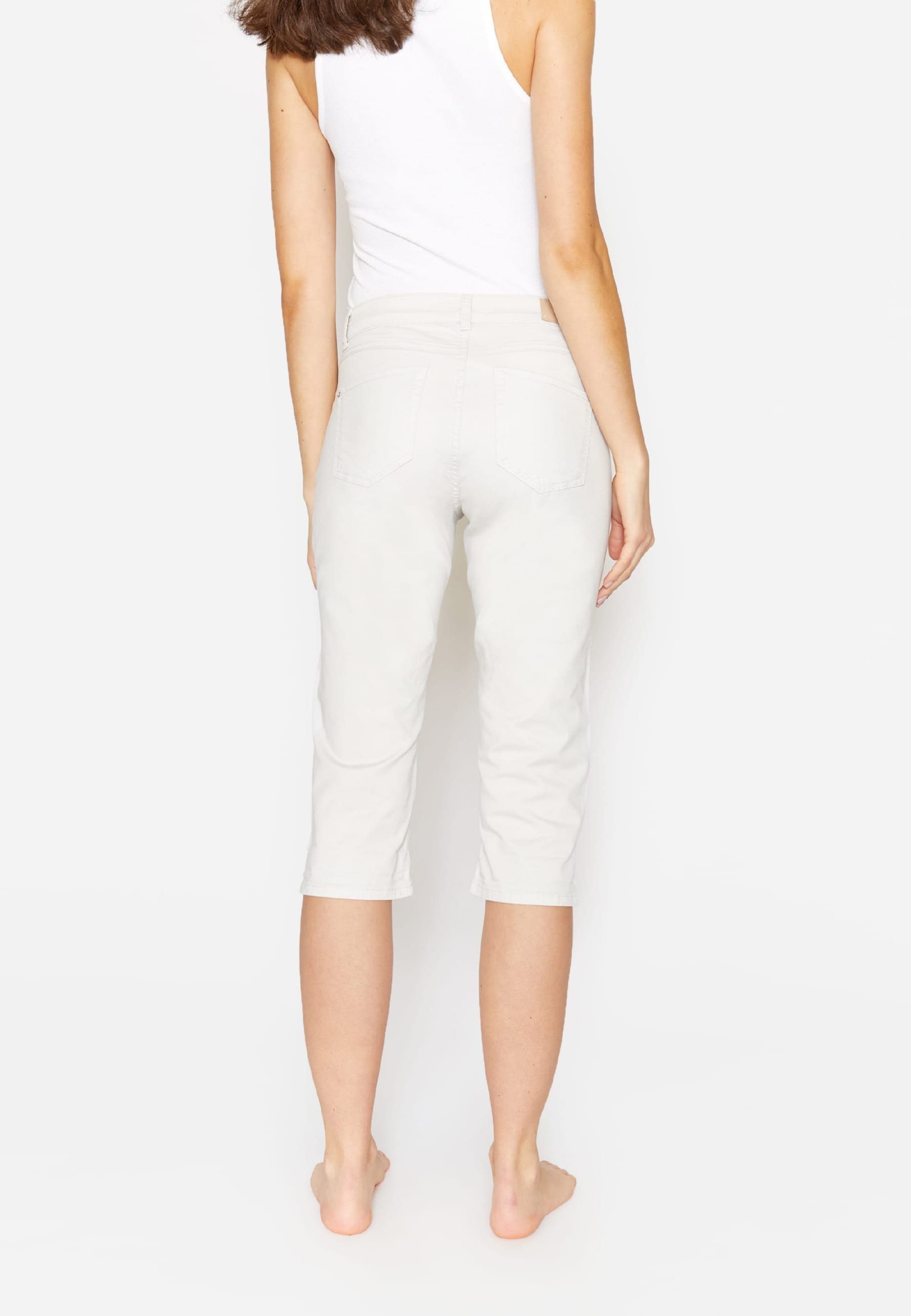 hellgrau Slim-fit-Jeans Capri TU 5-Pocket-Hose mit ANGELS Label-Applikationen