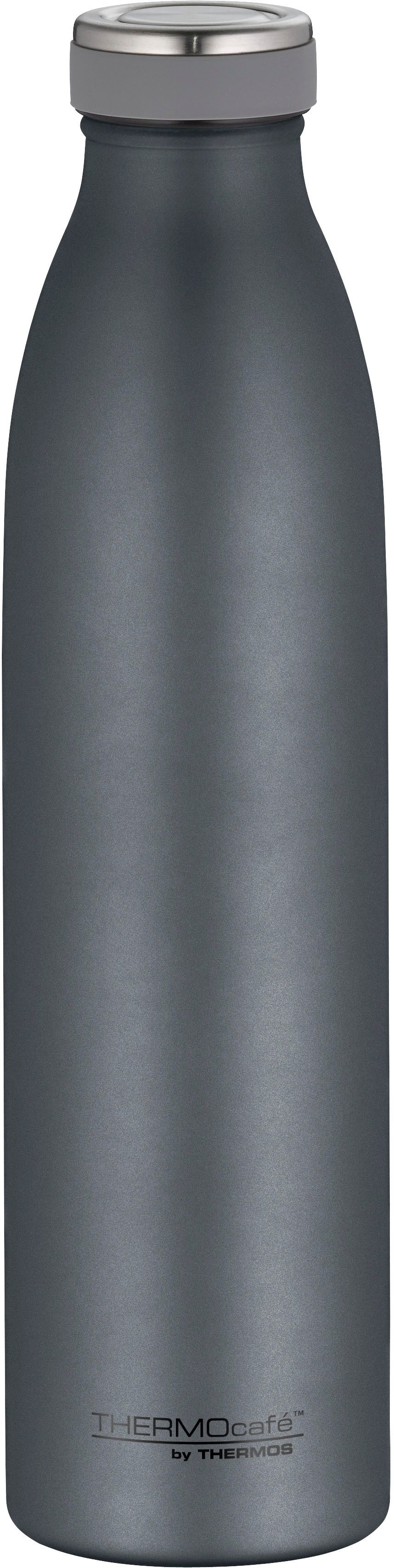 THERMOcafé Isolierflasche TC BOTTLE, aus doppelwandigem Edelstahl, spülmaschinenfest, gummierter Drehverschluss, absolut dicht bei Kohlensäure