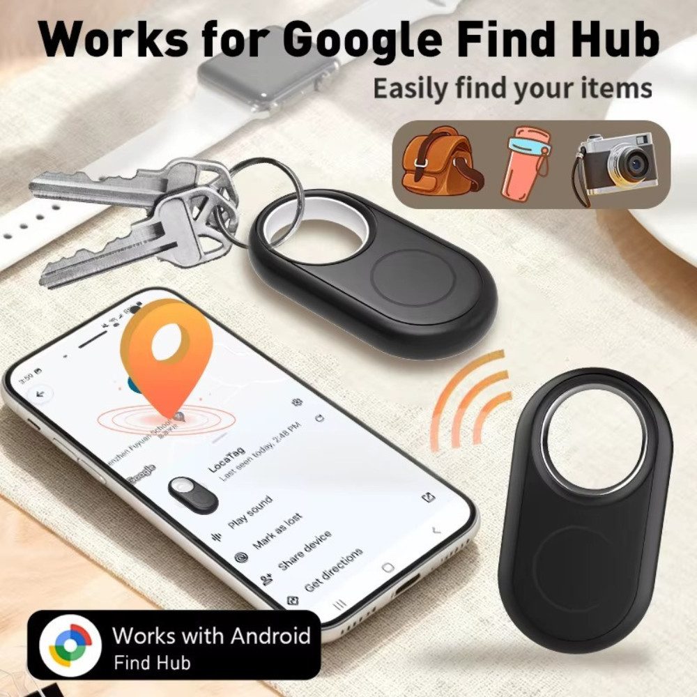 Athlix 4x GPS-Tracker, Smart-Finder, Kompatibel mit Google Find Hub GPS-Tracker (Hoher Datenschutz und sichere Standortübermittlung)
