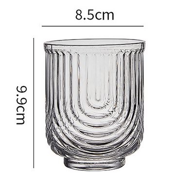 ANLÜDE Tumbler-Glas U-förmige Gläser Kaffeebecher Trinkbecher 2tlg