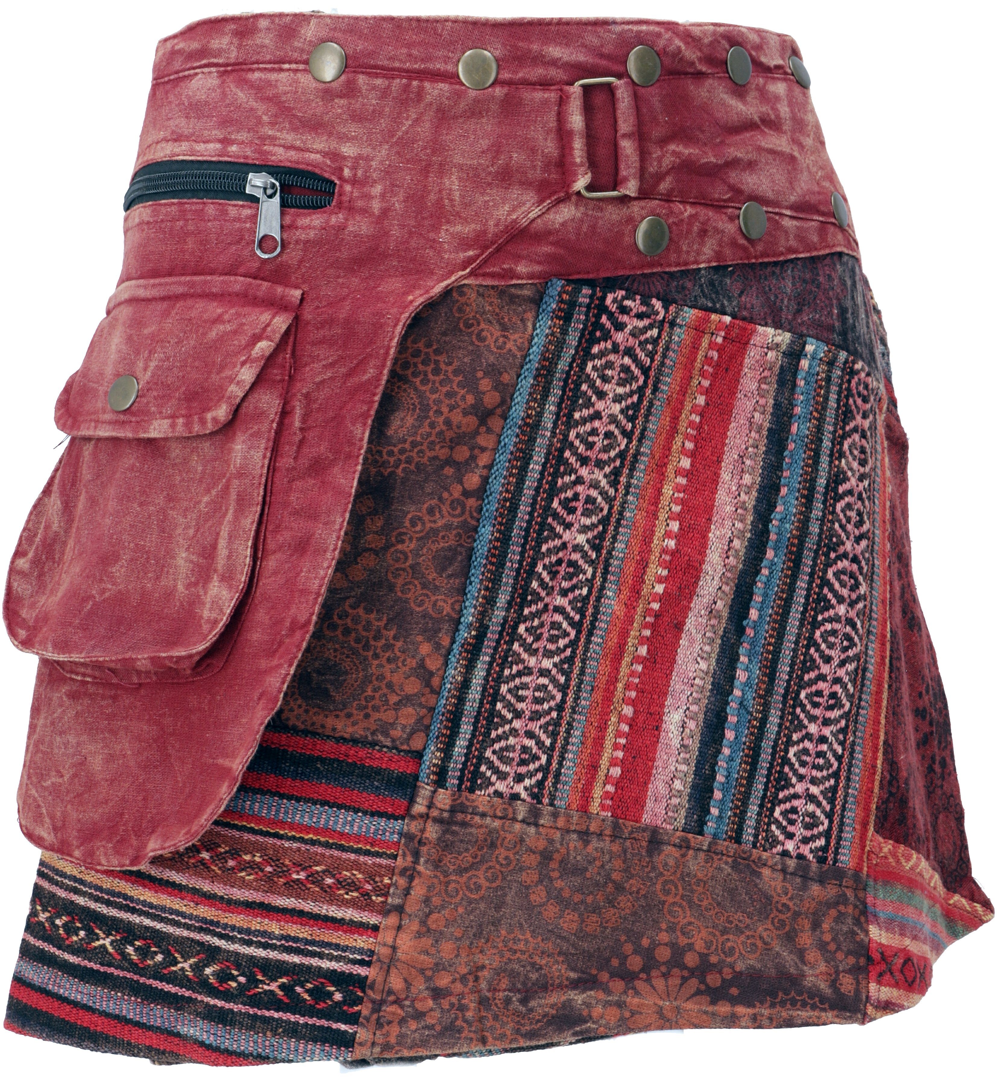 Guru-Shop Minirock Wickelrock, kurzer Rock, Cacheur, günstig online kaufen