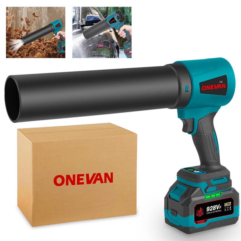 ONEVAN Akku-Gebläse ürstenloser Turbo Jet Gebläse 648 km/h Laubbläser mit 4 günstig online kaufen