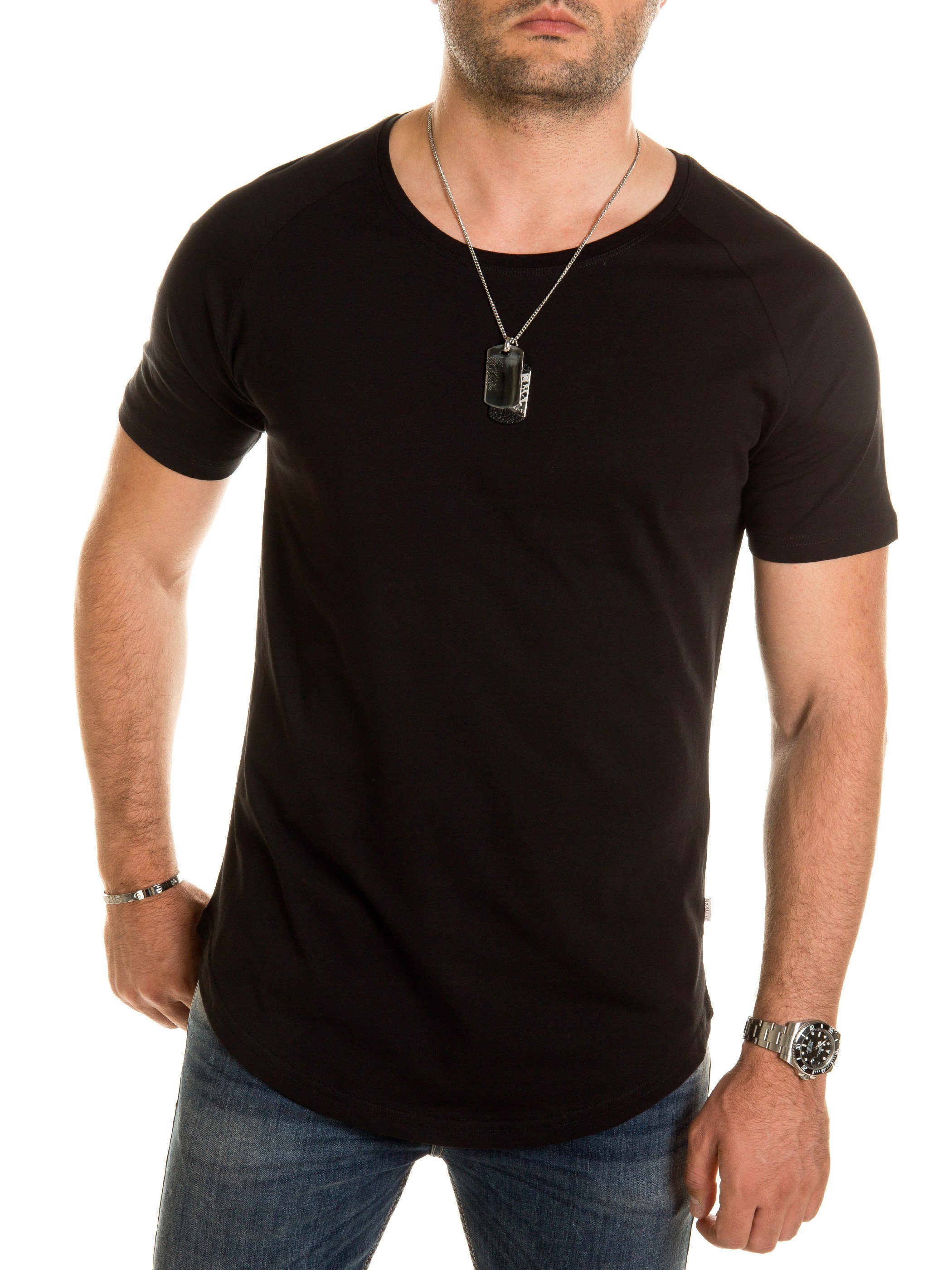 Pittman T-Shirt 3-Pack Herren T-Shirt Finn (Set, 3er-Pack) Oversize Rundhals T-Shirt