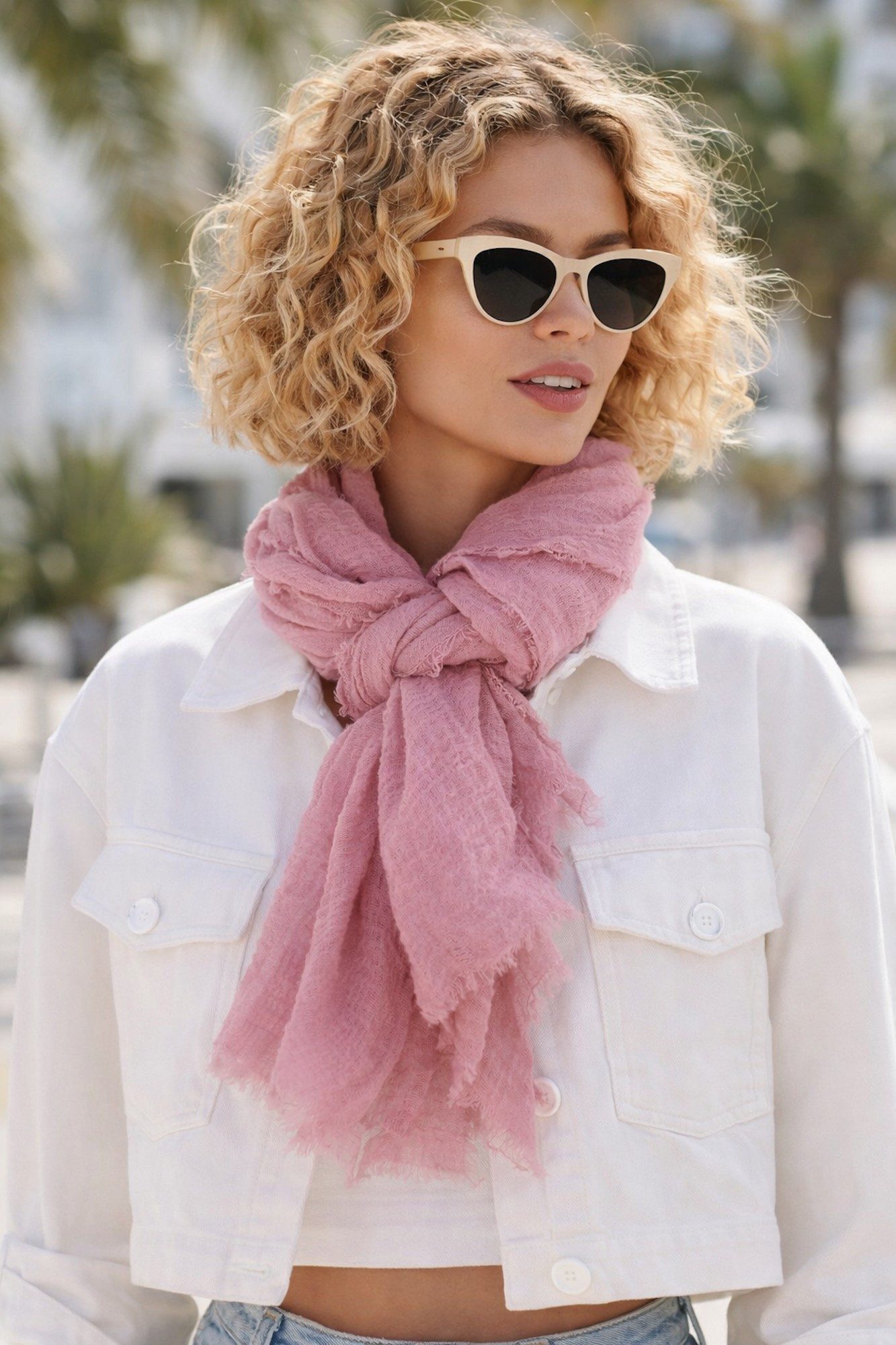 Ella Jonte Modeschal, leichter weicher Sommerschal in frischen Trendfarben