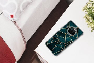 MuchoWow Handyhülle Steine - Gold - Luxus - Muster - Abstrakt, Phone Case, Handyhülle Xiaomi Mi 10T Lite, Silikon, Schutzhülle