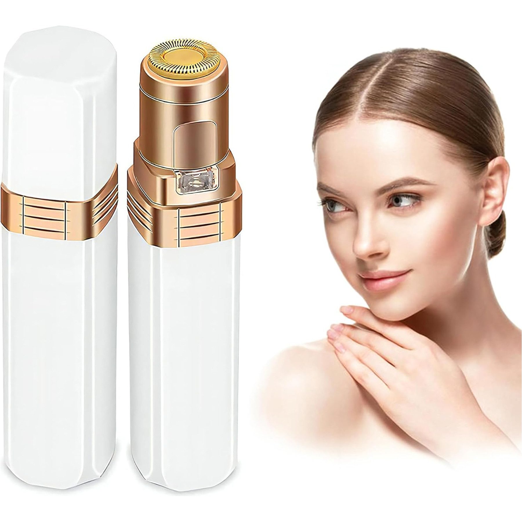 Senmudi Epilierer Gesichtshaarentferner für Frauen Haarentfernung Gesicht Damen, Sanfter Mini-Gesichtsepilierer, präzise, schmerzlose Haarentfernung, für empfindliche Haut, ideal für Oberlippe, Kinn und Wangen