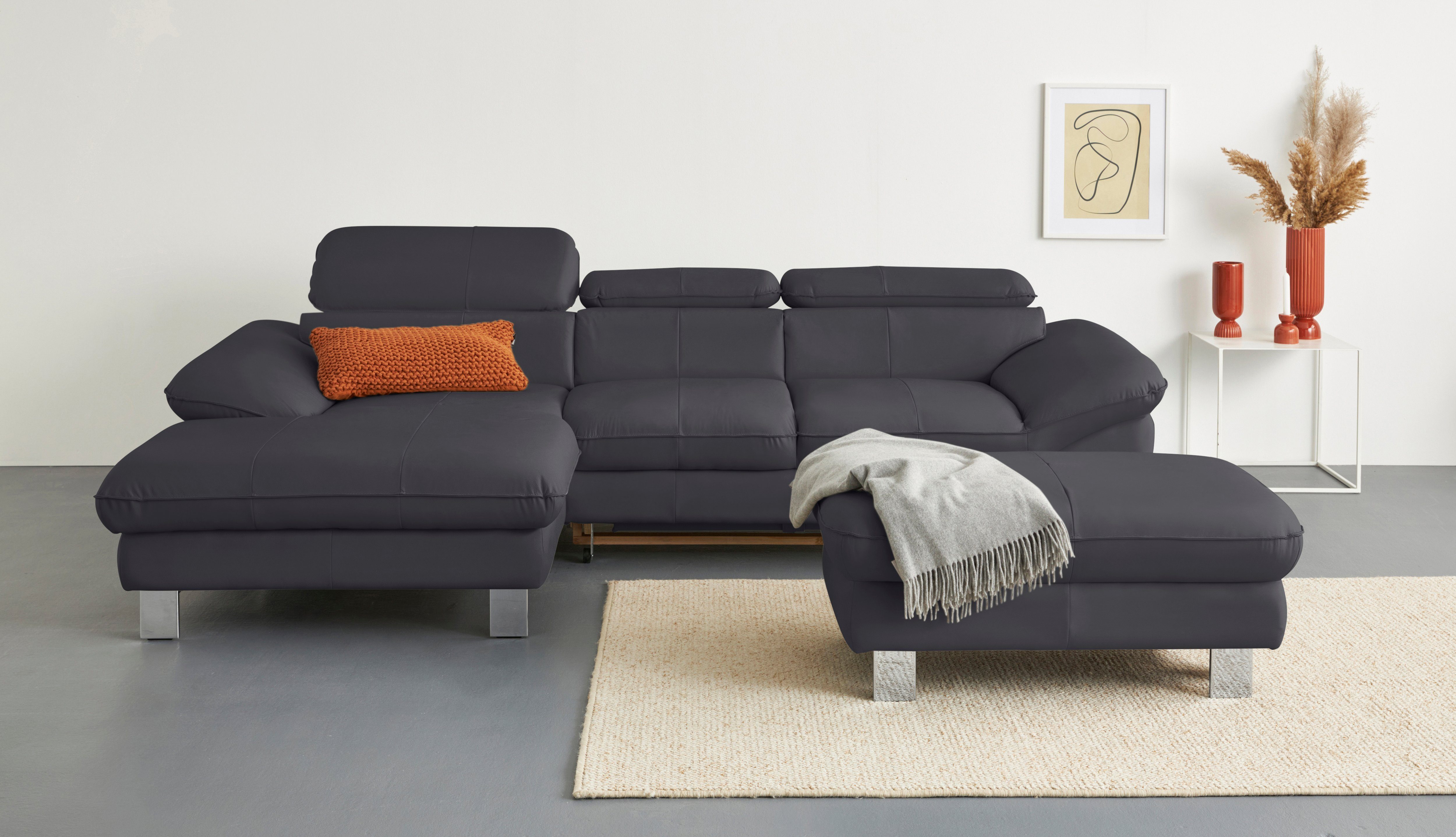 COTTA Ecksofa Driver L-Form, B: 268 cm, Kopfteilverstellung, optional Bettfunktion & Bettkasten