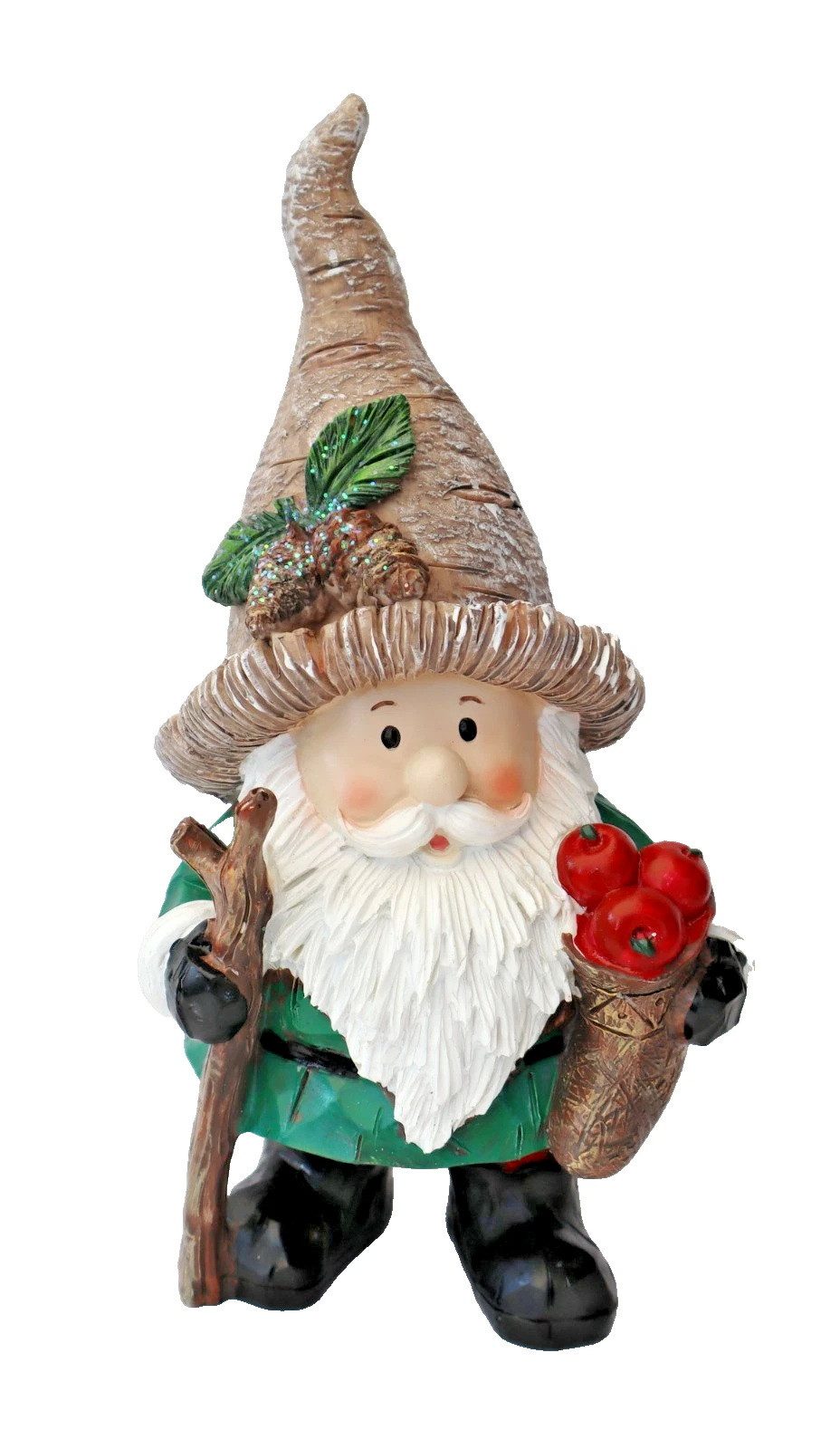 Kaufhaus le petit Weihnachtsfigur Deko Wichtel Zwerg Weihnachtsmann Winterfigur Skulptur Figur Objekt, Garten Dekofigur Dekoskulptur Dekoobjekt aus Polyresin (Kunststein)
