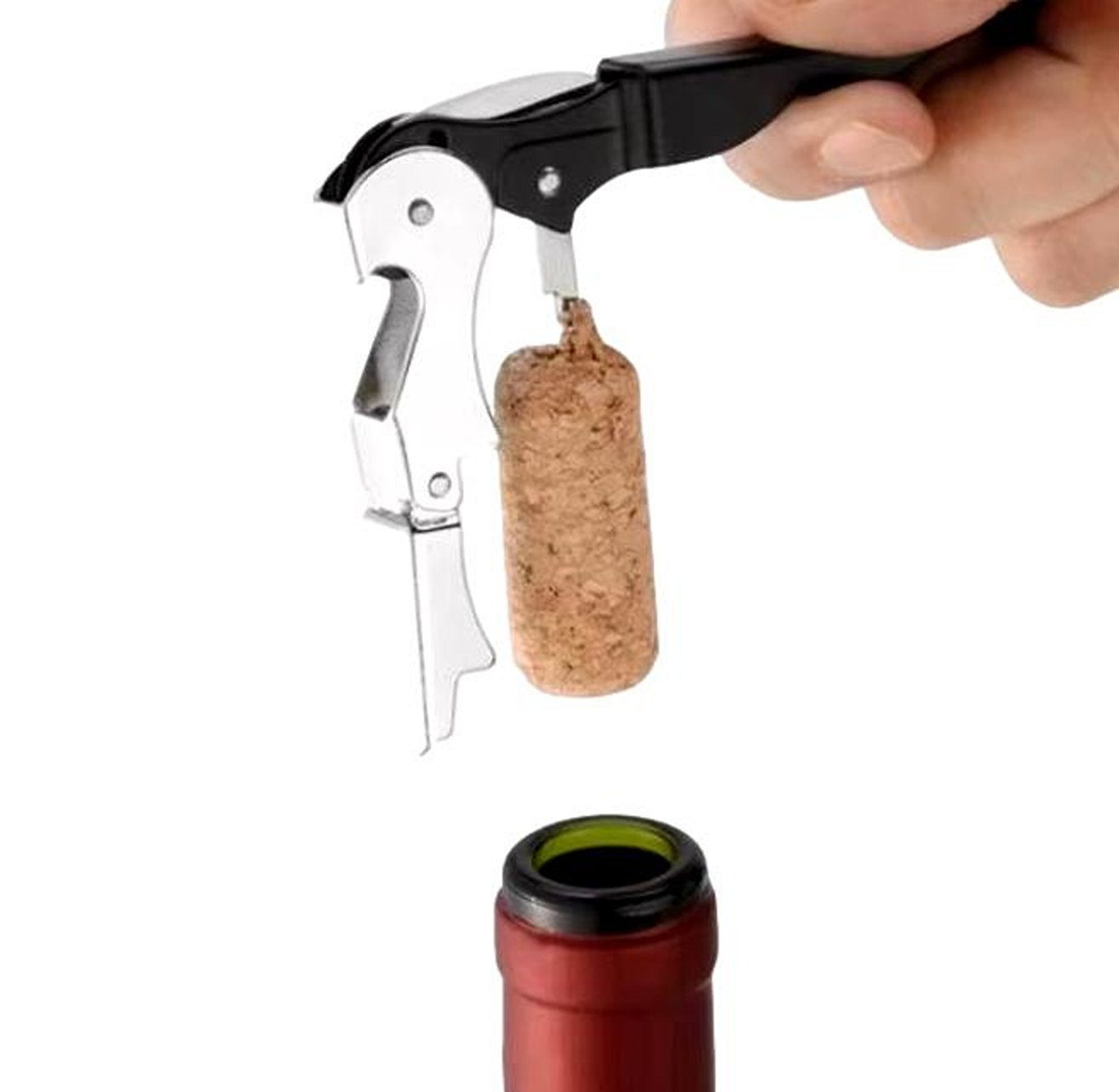 BAYLI Mörser 4 teiliges Weinöffnerset mit Geschenkkarton, Weinzubehör-Geschenkset – Bild 5 von 5