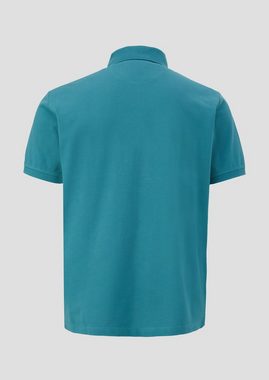 s.Oliver Kurzarmshirt Poloshirt aus Baumwollpiqué Artwork, Logo, Stickerei