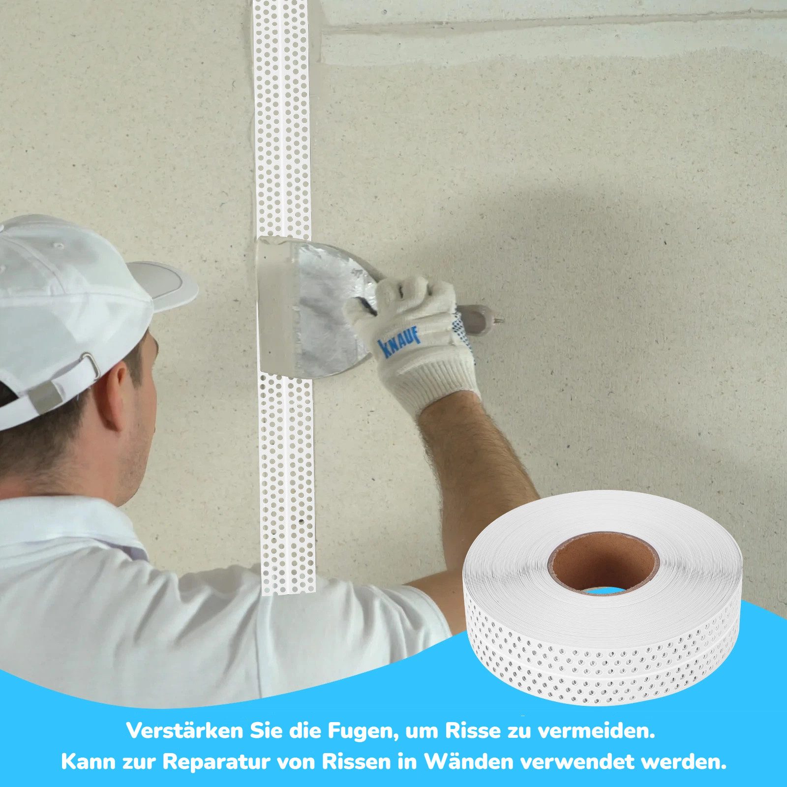 BlingBin Fugendichtband PVC-Nahtabdeckband, Trockenbau Fugenband Selbstkleb günstig online kaufen