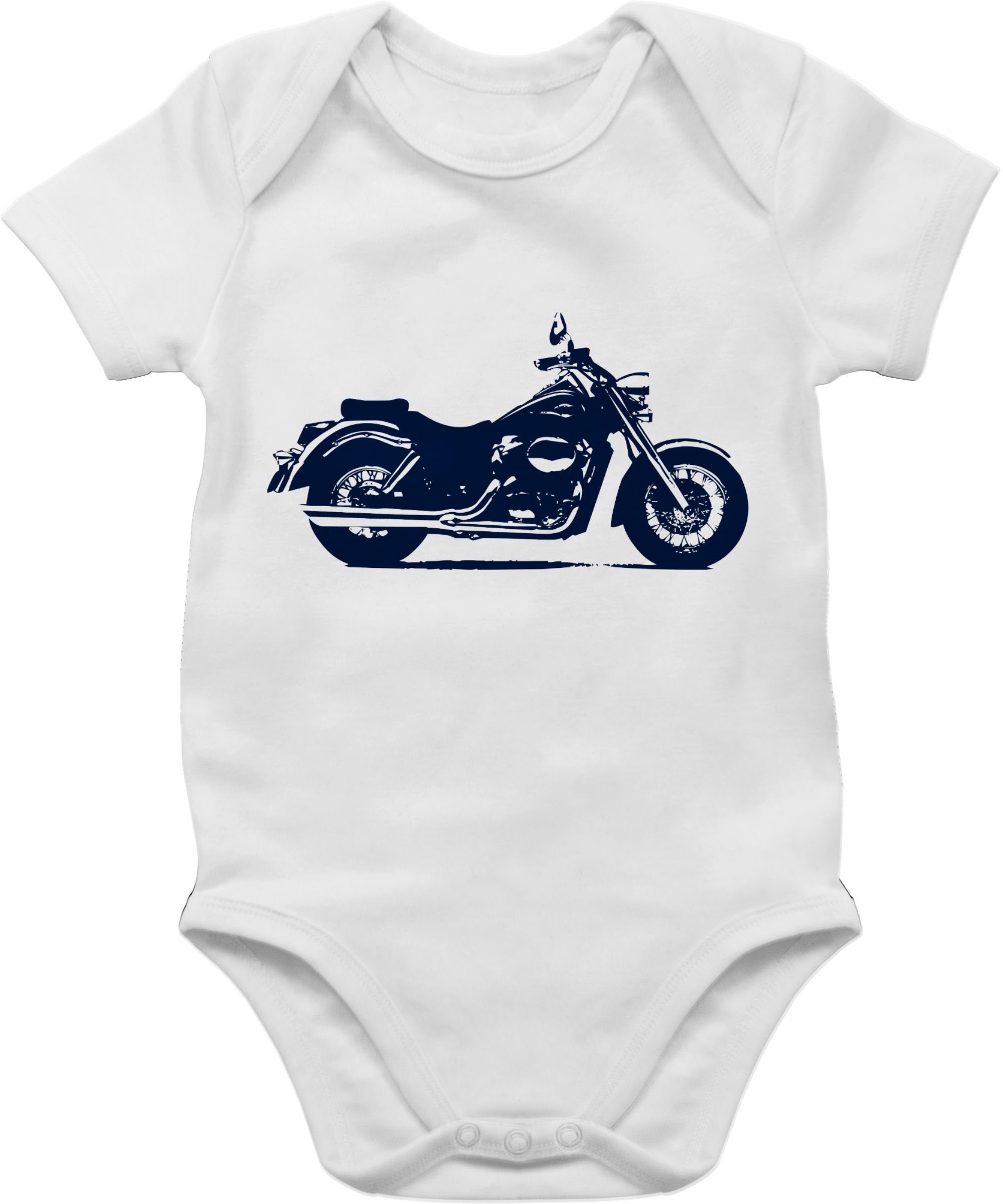 Shirtracer Shirtbody Motorrad Baby Bagger Traktor und Co. 1 Weiß