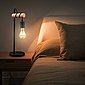 B.K.Licht Tischleuchte, Tischlampe 1 flammige Vintage Industrial Design Retro Lampe Stahl Holz Rund E27 ohne Leuchtmittel, Bild 4