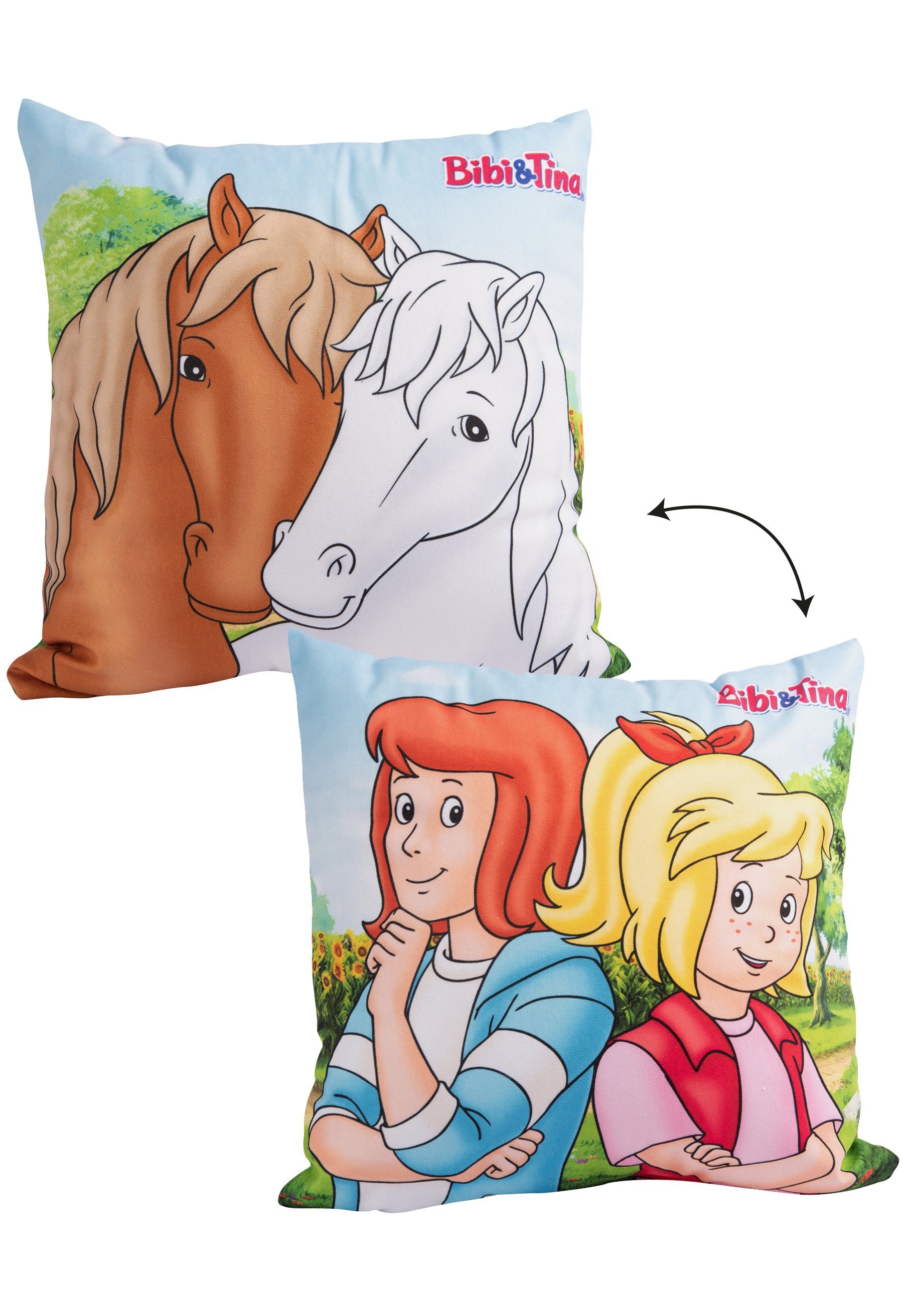 United Labels® Dekokissen Bibi & Tina - Freundschaft - 30 x 30cm