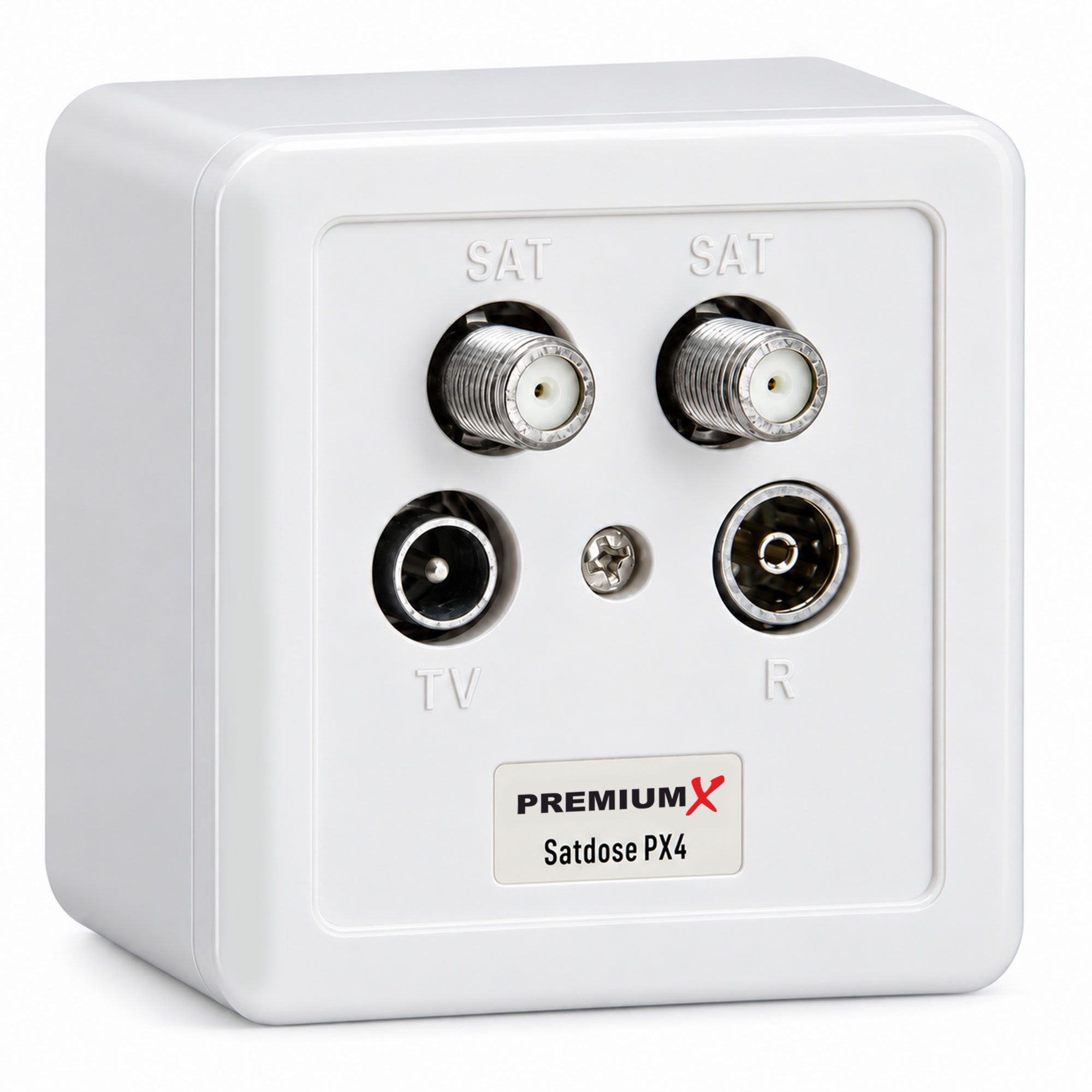 PremiumX Antennensteckdose PX4 Satdose 4-fach Enddose TWIN Antennendose CLASS A