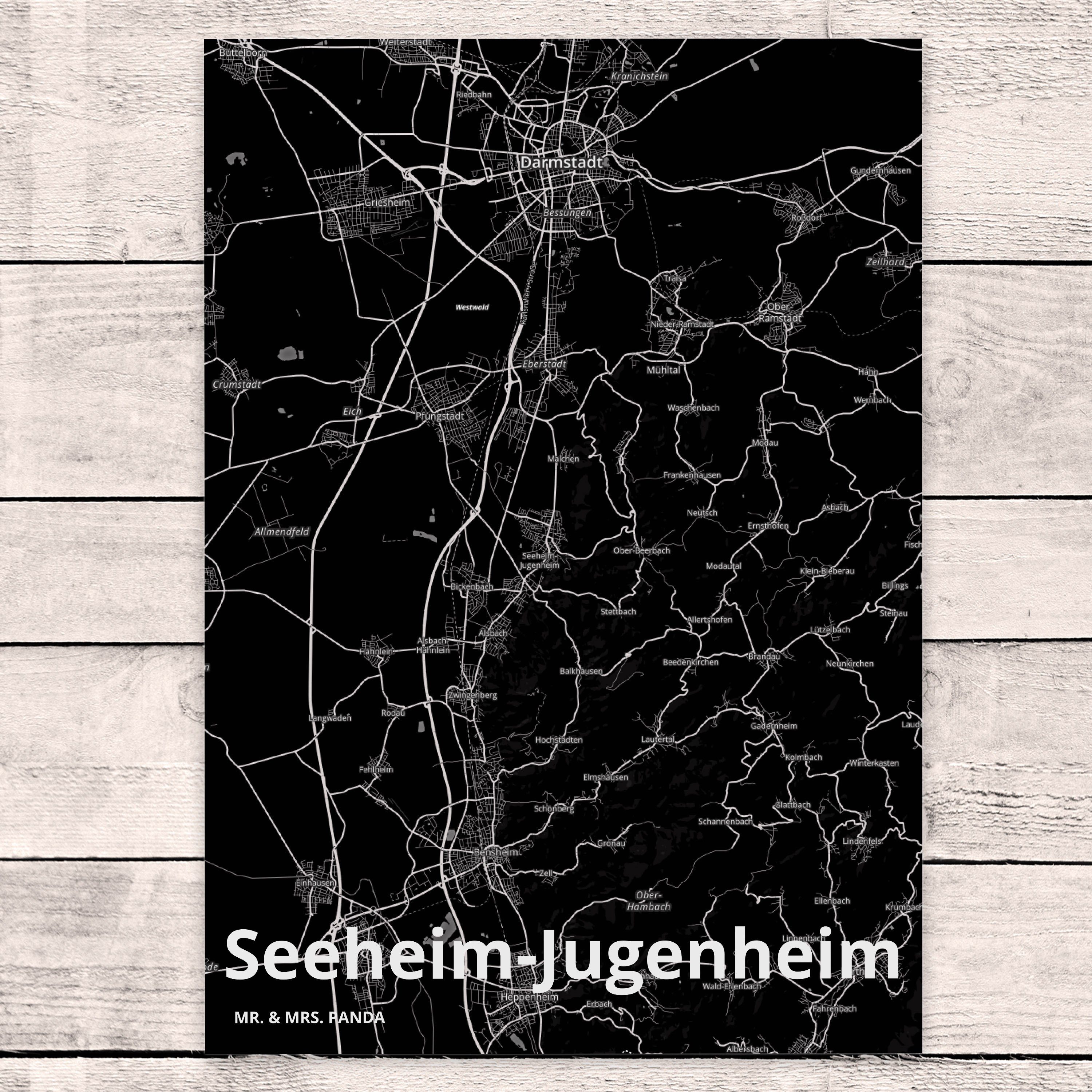 Mr. - Städte, & Seeheim-Jugenheim Einladung, Dankeskarte, O Postkarte Panda Mrs. Dorf, Geschenk,