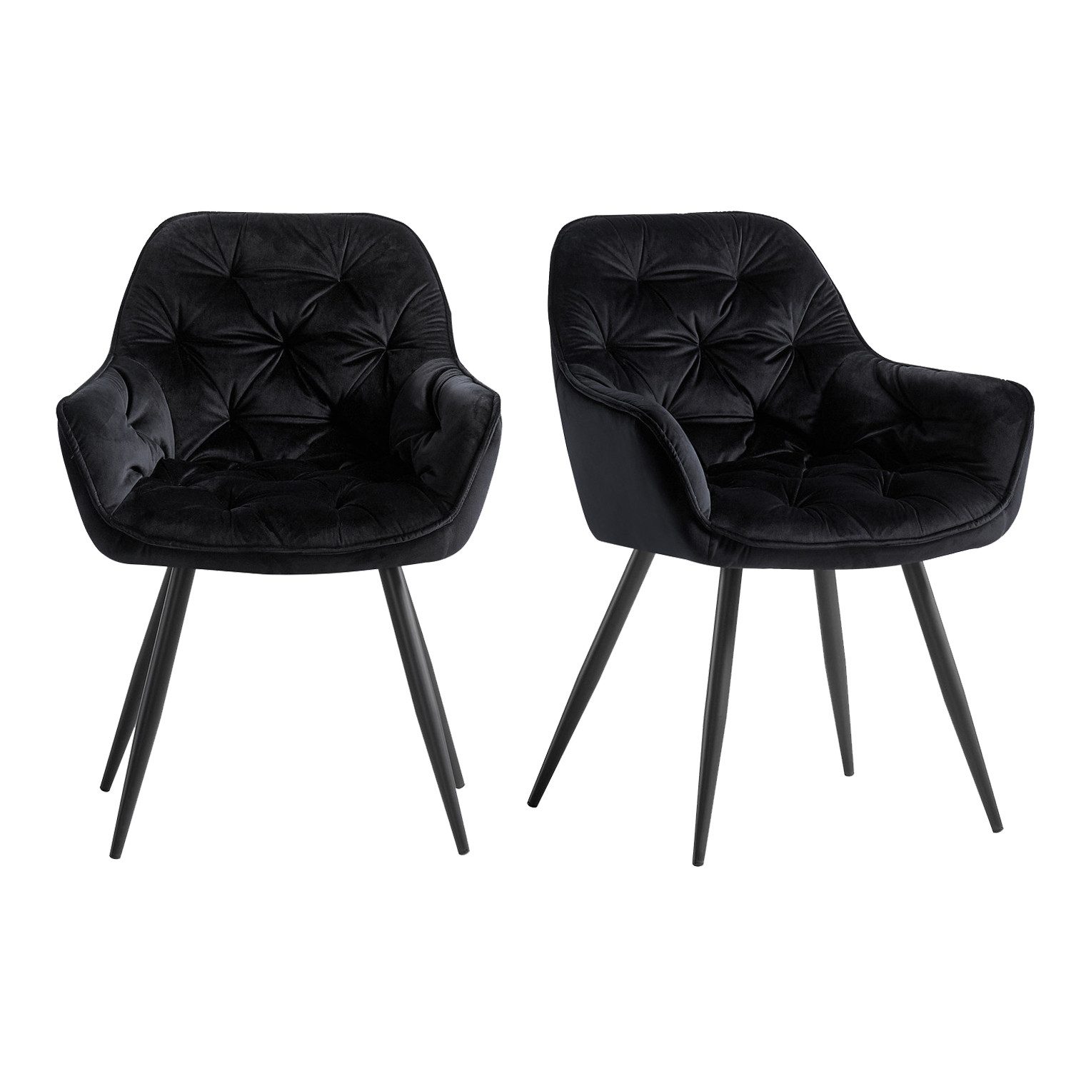 JYMTOM Esszimmerstuhl mit dickem Samtstoff gepolsterter Sitz, Armlehnen und günstig online kaufen