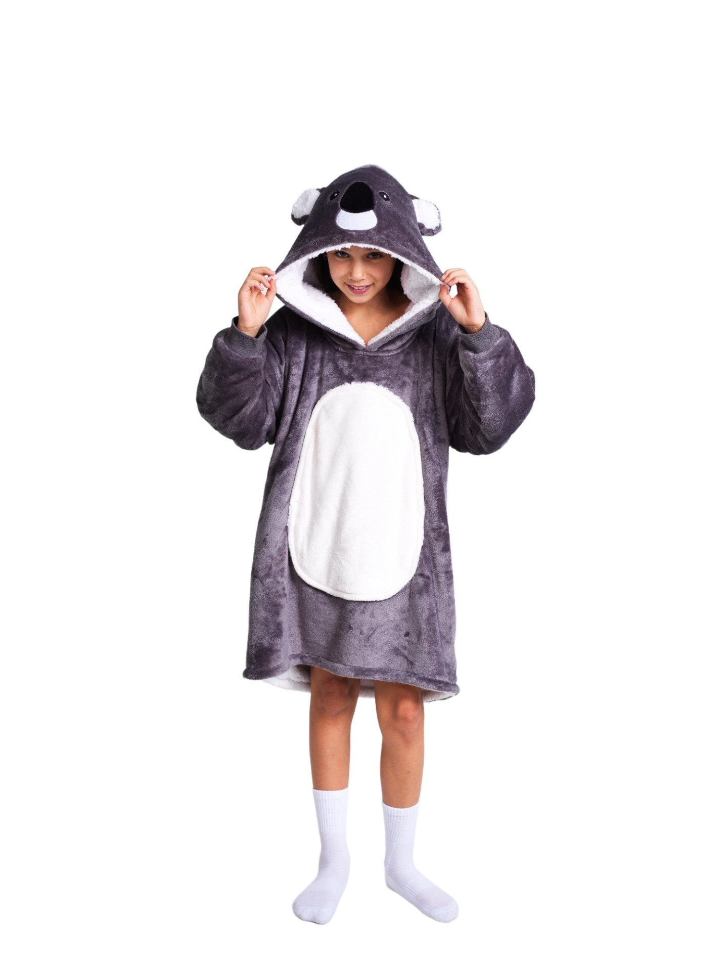 NOXXIEZ Hoodie Kuschelige Hoodie-Decke für Kinder