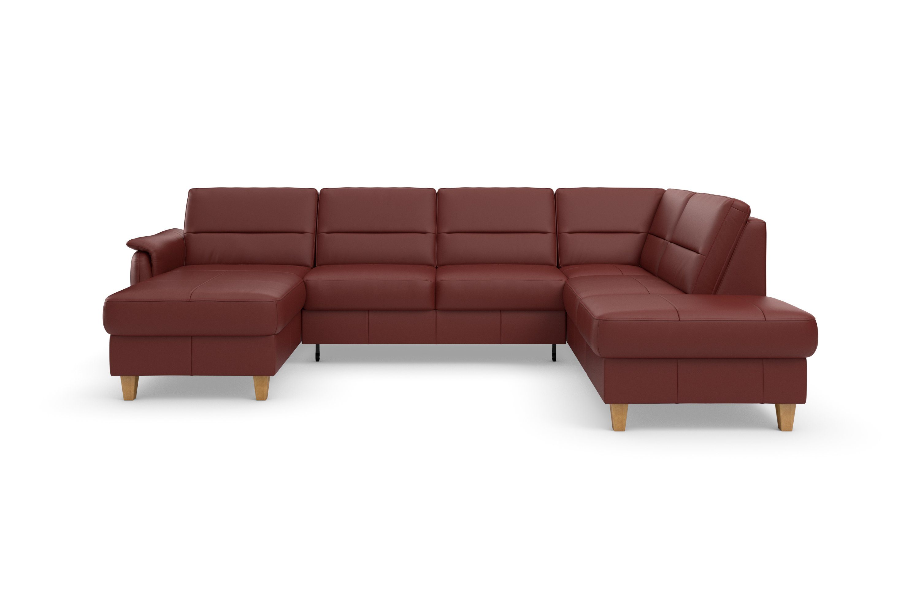 Home affaire Wohnlandschaft Palmera U-Form, B: 308 cm, optional Bettfunktion & Bettkasten, Federkern