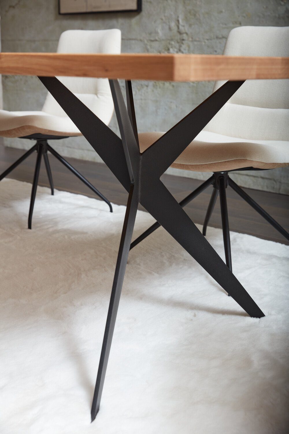 Natur24 Tischgestell Y-Gestell Stahl für Tische bis 260cm Tischgestell