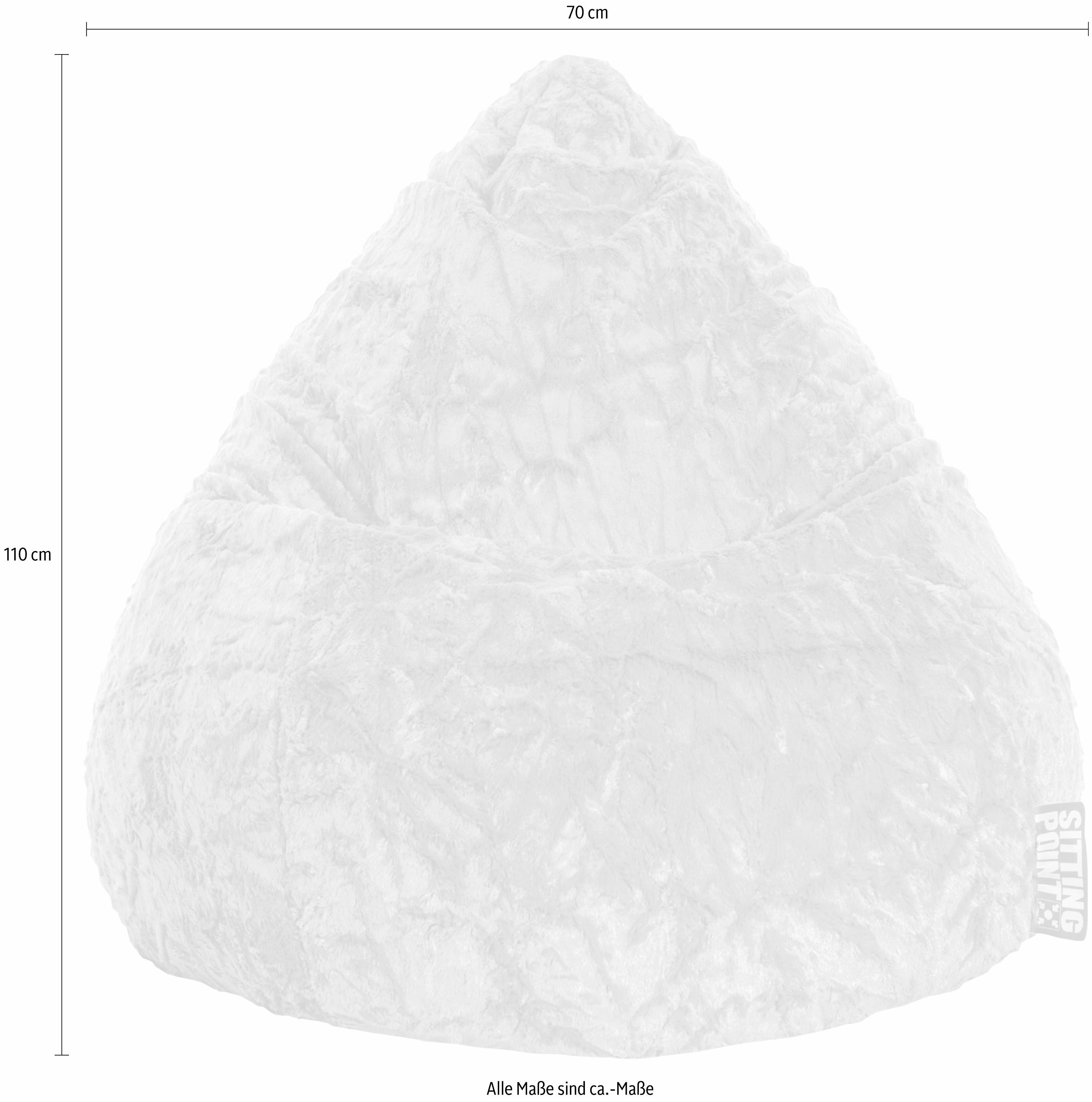Sitting Point Sitzsack Fluffy 220 l Mittelgrau günstig online kaufen