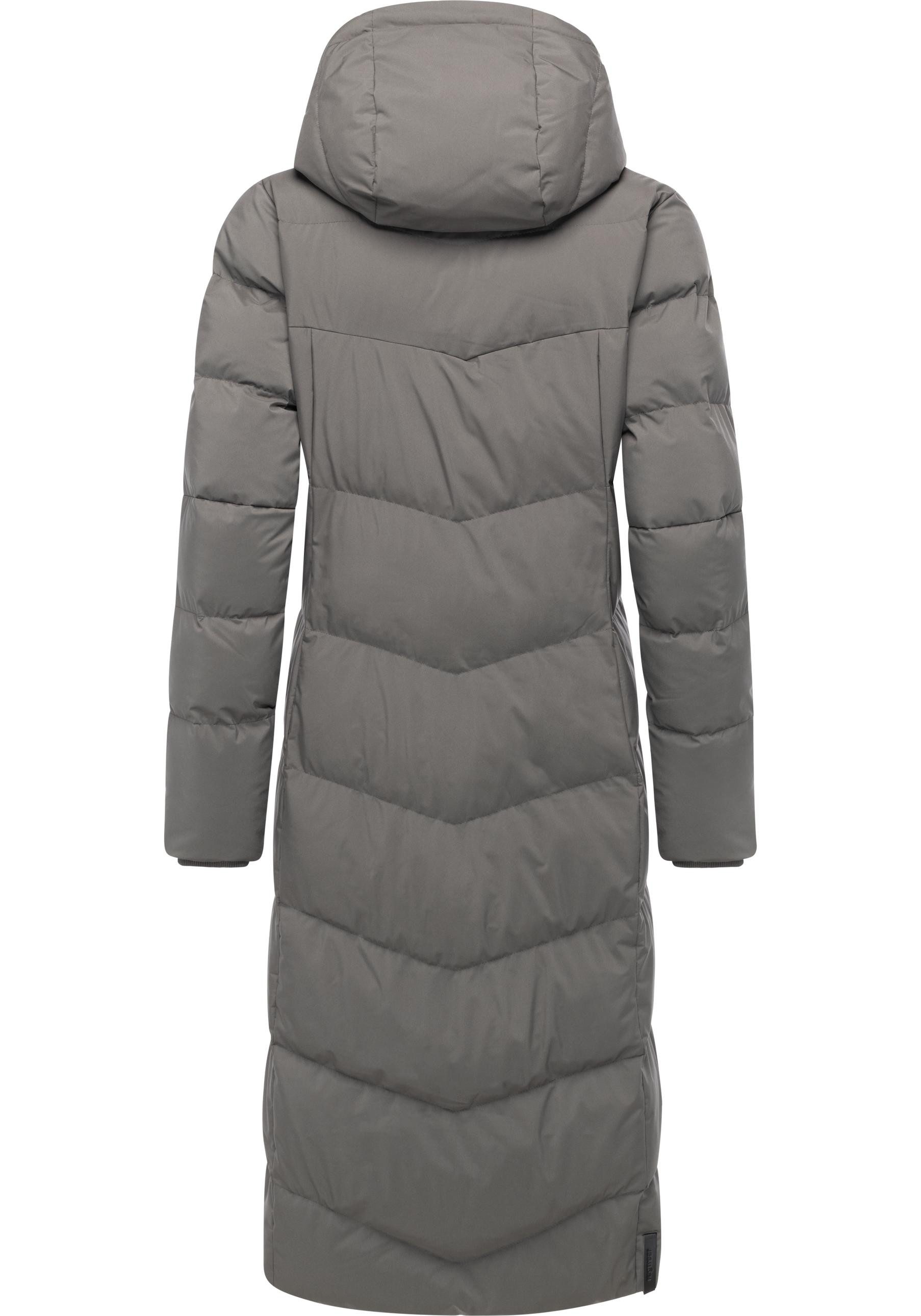 Ragwear Wintermantel Pavla Long Soft YOUMODO Wasserdichter Steppmantel mit Kuschelkragen
