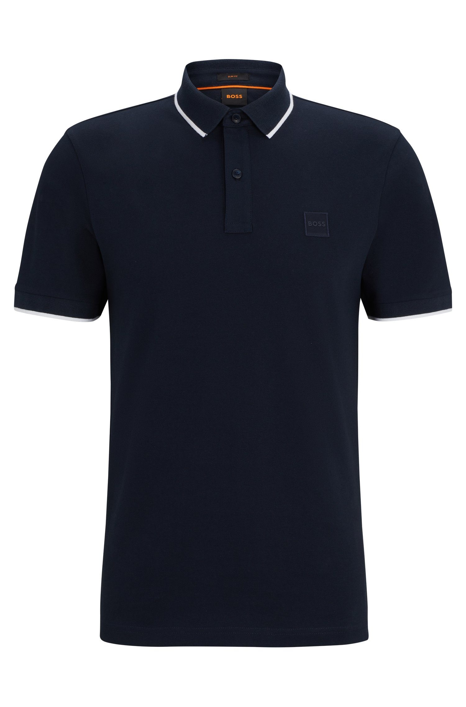 BOSS ORANGE Poloshirt Passertip Casual Look, BOSS Logo-Badge