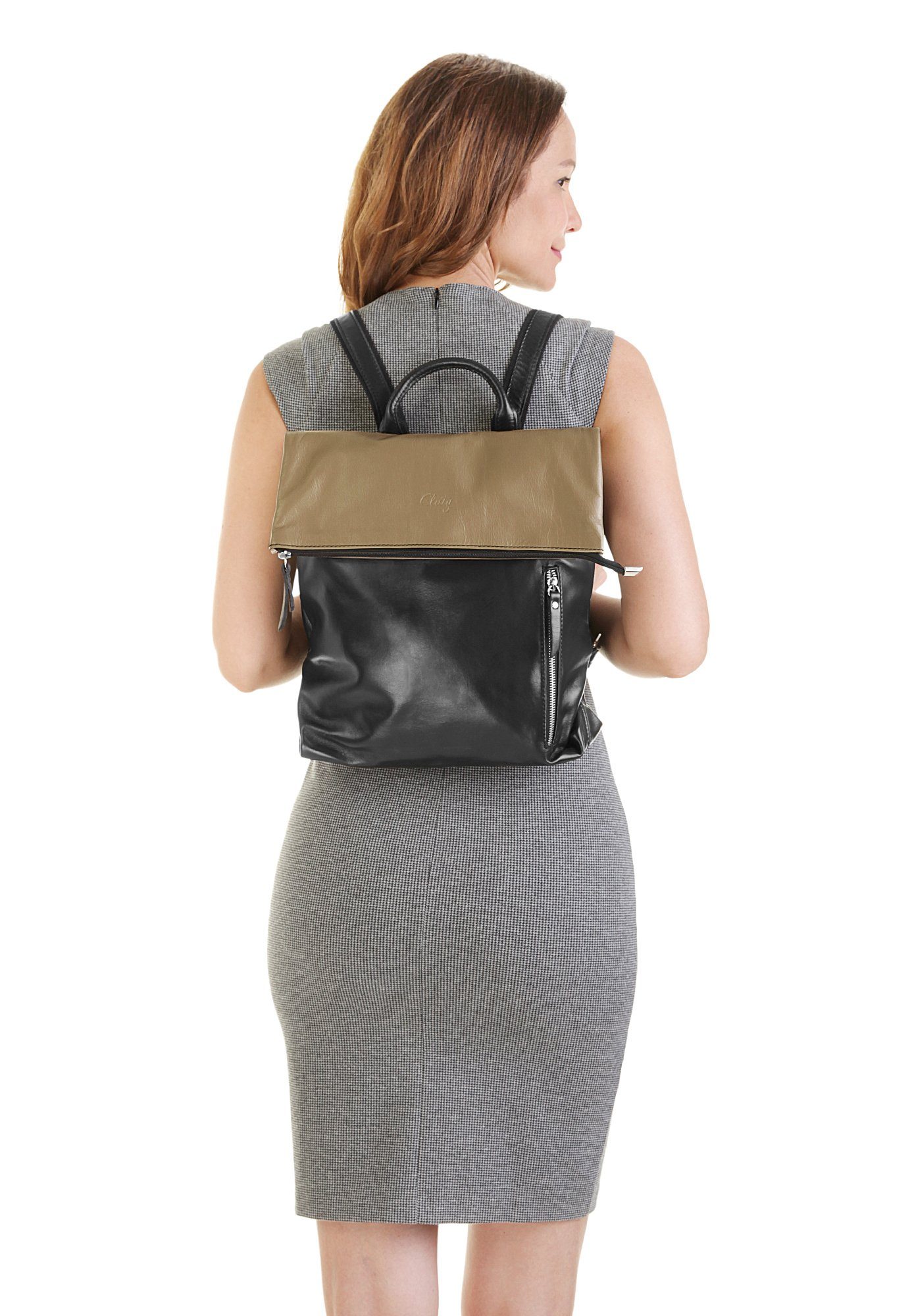 Cluty Cityrucksack, echt Leder, Made in günstig online kaufen
