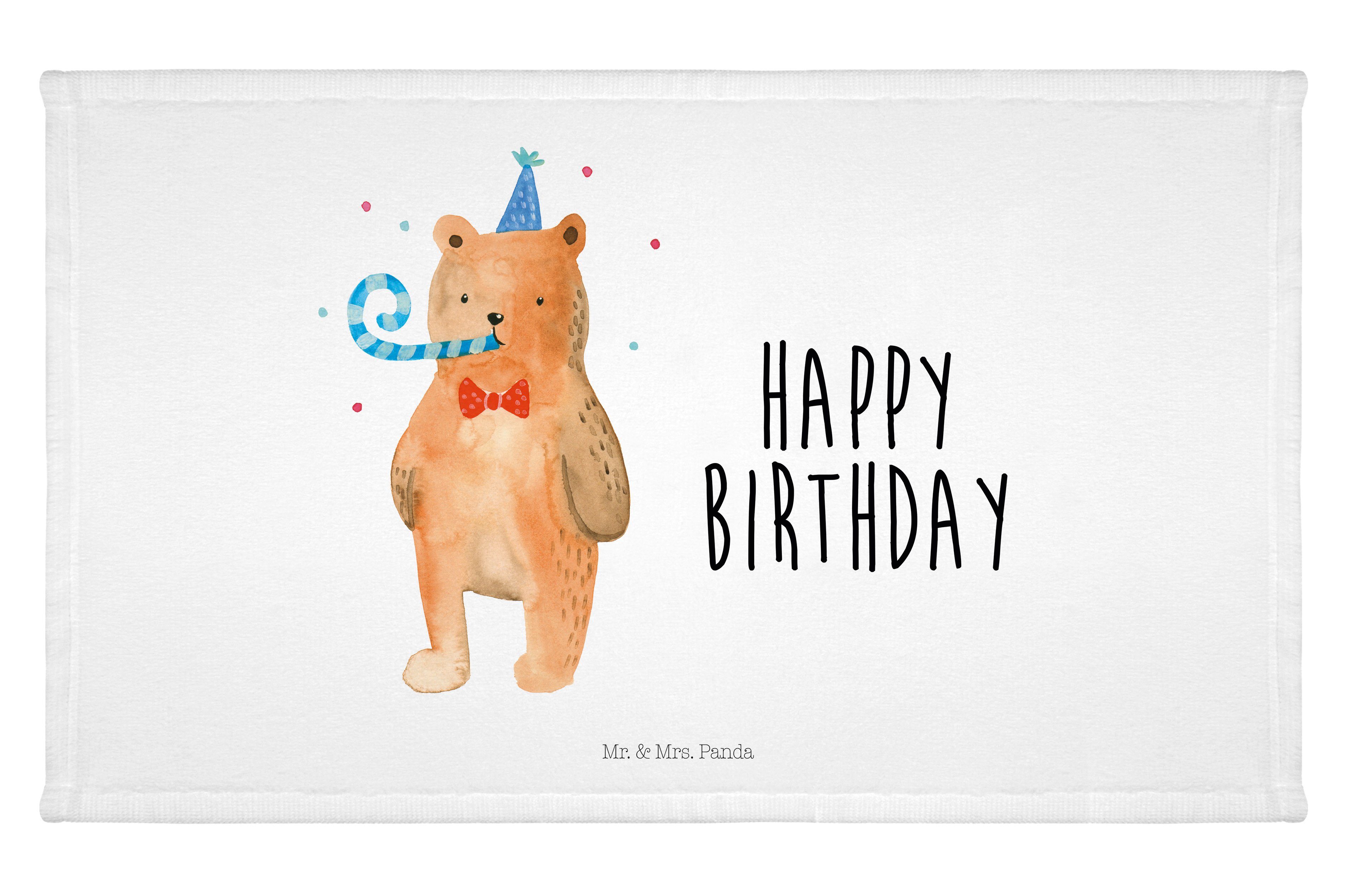 Mr. & Mrs. Panda Handtuch Birthday Bär - Weiß - Geschenk, Kinder Handtuch, Glückwunsch, Alles G, (1-St) | Alle Handtücher