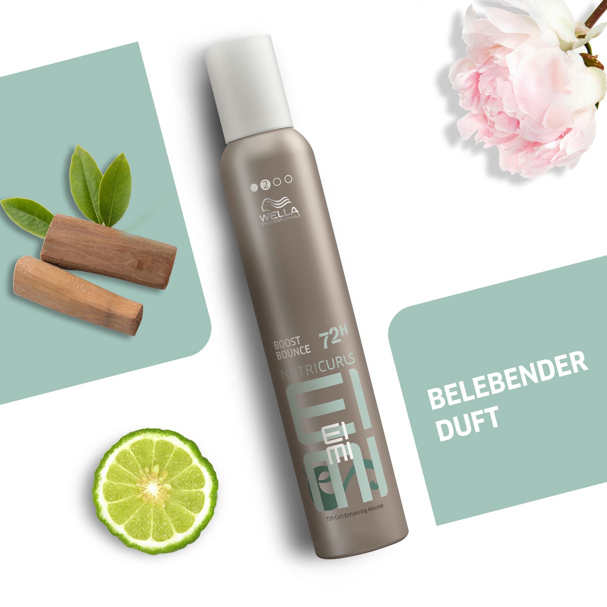 Wella Professionals Haarpflege-Spray EIMI Boost Bounce Lockenmousse, 72h Halt, intensive Pflege, für maximale Definition, reduziert Frizz