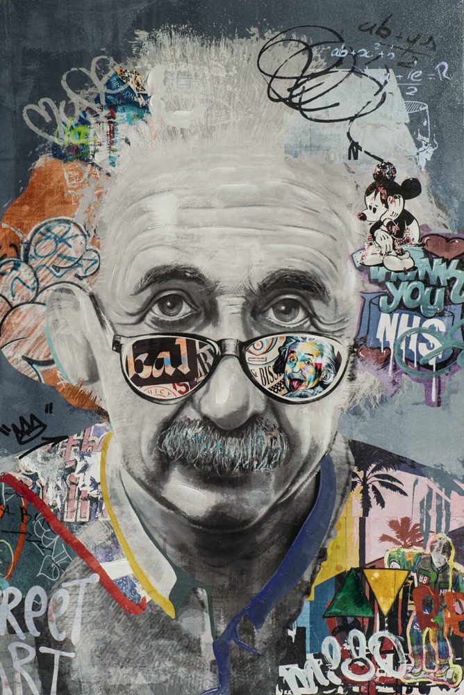 ArtUniverse Gemälde Brillianter Physiker 60x90 cm