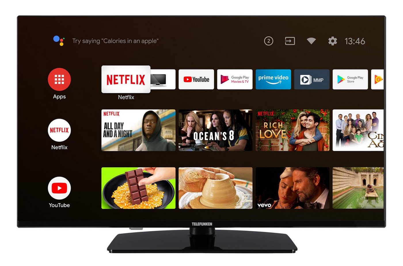 Telefunken XF40AN750M LCD-LED Fernseher (102 cm/40 Zoll, Full HD, Android TV, HDR, Triple-Tuner, Google Play Store, Google Assistant, Bluetooth) schwarz ! RABATT: 41.71% Telefunken XF40AN750M LCD-LED Fernseher (102 cm/40 Zoll, Full HD, Android TV, HDR, Triple-Tuner, Google Play Store, Google Assistant, Bluetooth) schwarz ! RABATT: 41.71%