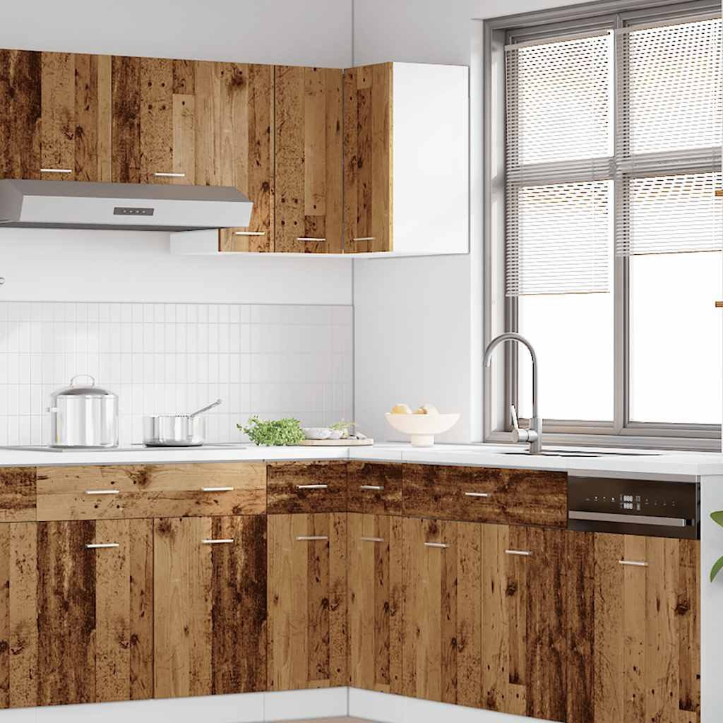 vidaXL Hängeschrank Eck-Hängeschrank Hängeschrank für die Küche in Altholz-Optik 57x57x60