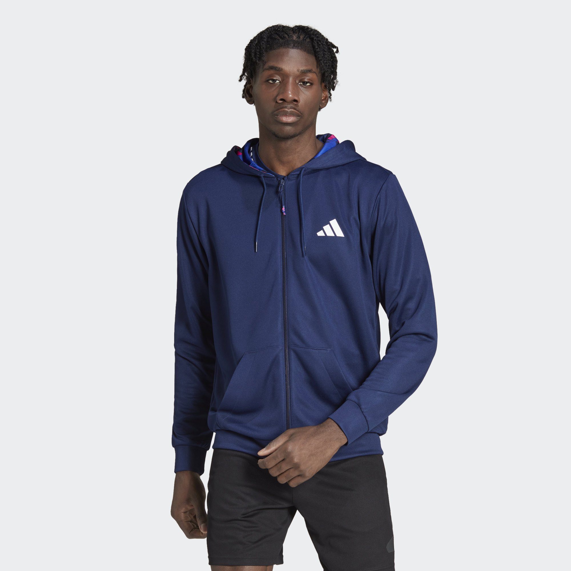 TRAIN / SEASONAL JACKE White Blue Performance ESSENTIALS Hoodie adidas TRAINING Dark