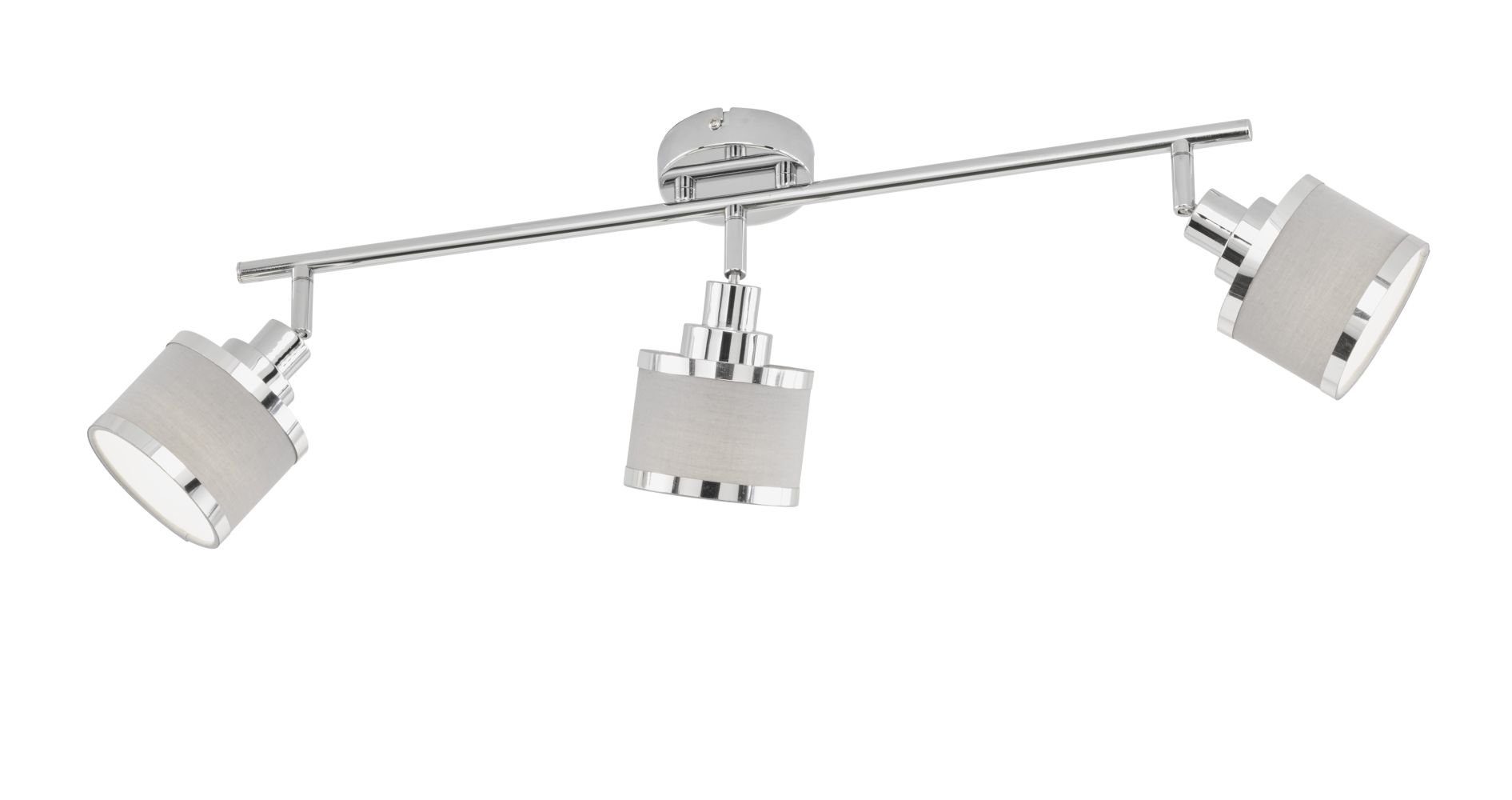 AUBRINA, Metall Grau Modern Deckenspot Licht-Erlebnisse Chrom ohne Leuchtmittel, Küche Deckenstrahler Deckenlampe E14