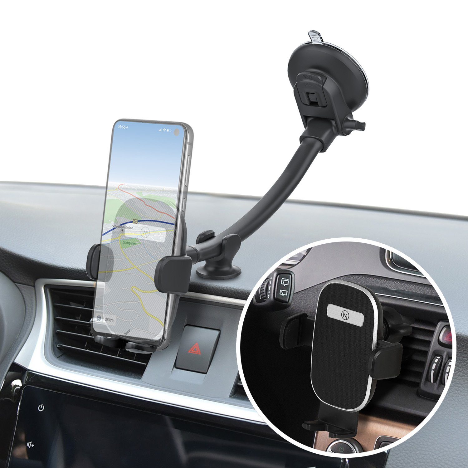 MORRENT Handyhalter Auto 360° Drehbar Auto Lüftung Kfz-Handyhalterung  Handy-Halterung, (premium qualität)