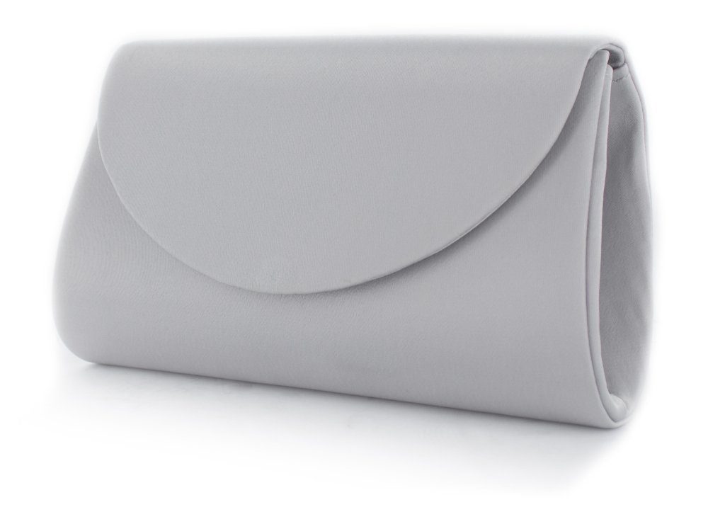 White Lady Clutch Susi Satin - Handtasche platin