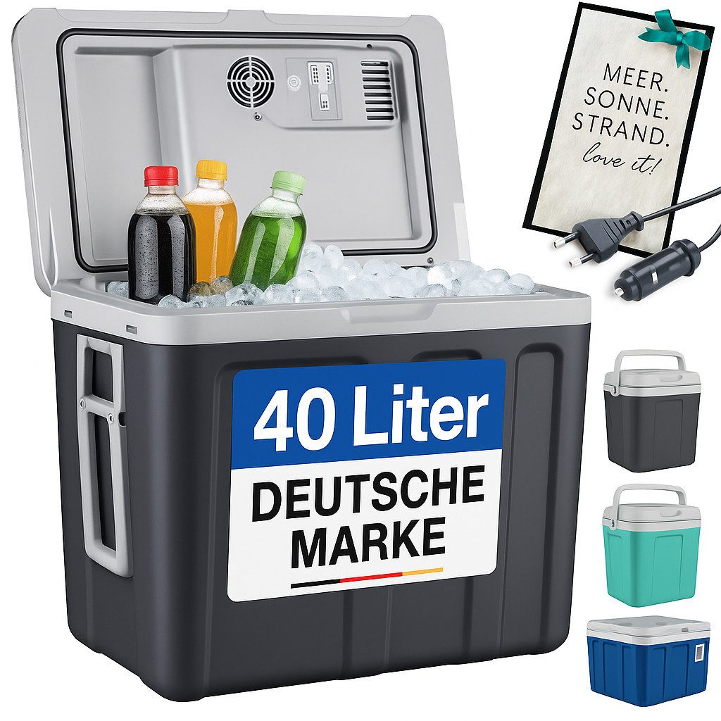 Elektrische Kühlbox 2in1 40 Liter mit Handtuch