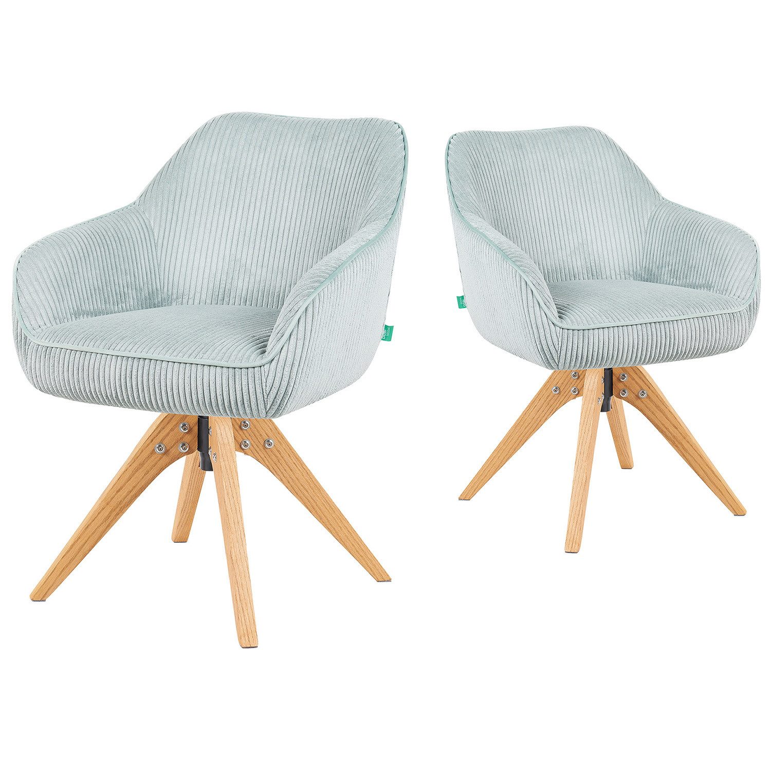 DUBI Möbel Polsterstuhl Mika-Finn 2er-Set, Federkern, günstig online kaufen