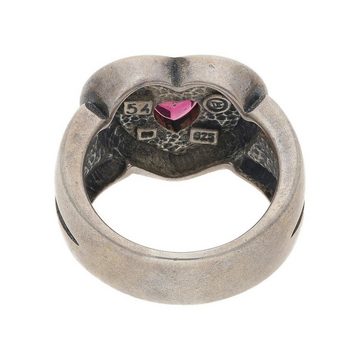 JuwelmaLux Fingerring JuwelmaLux Trachtenring Herz 925/000 Silber mit Granat JL30-07-2319 54 (kein Set, 1-tlg)