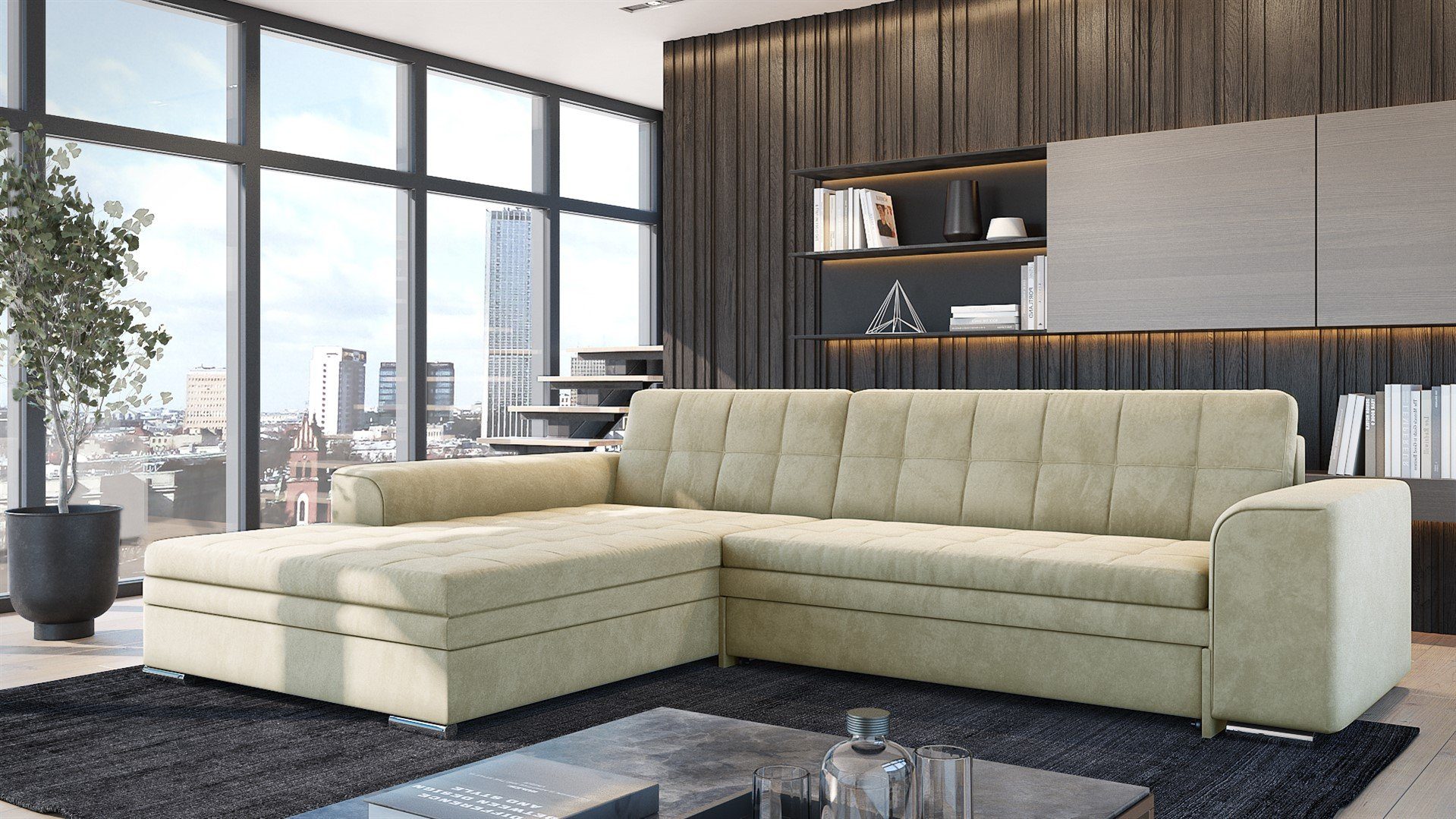 Fun Möbel Ecksofa Sofa SARRA Ottomane günstig online kaufen
