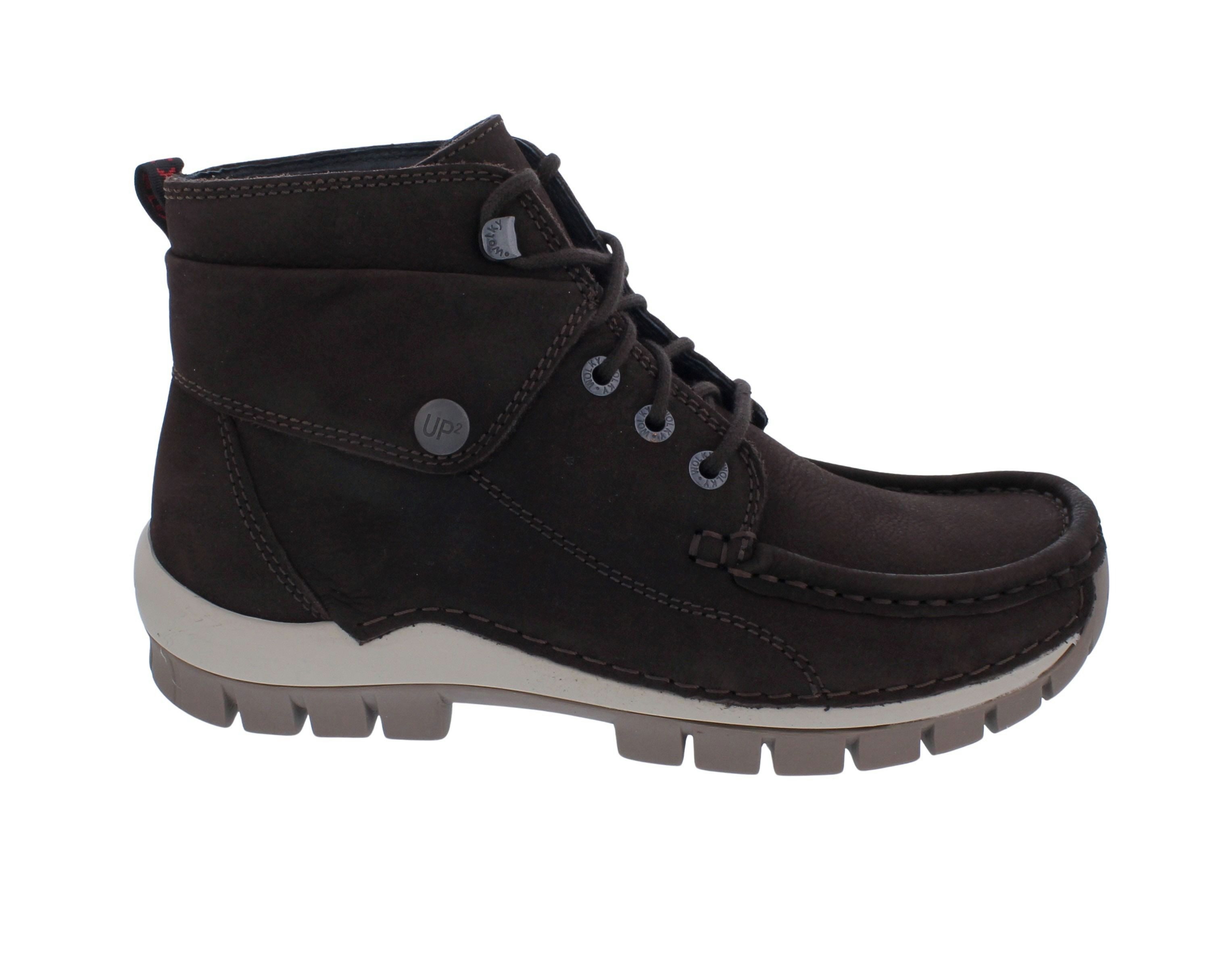 WOLKY Wolky Stiefelette Jump 0472511-300, Antique Nubukleder, Braun, Fußbett Schnürstiefel