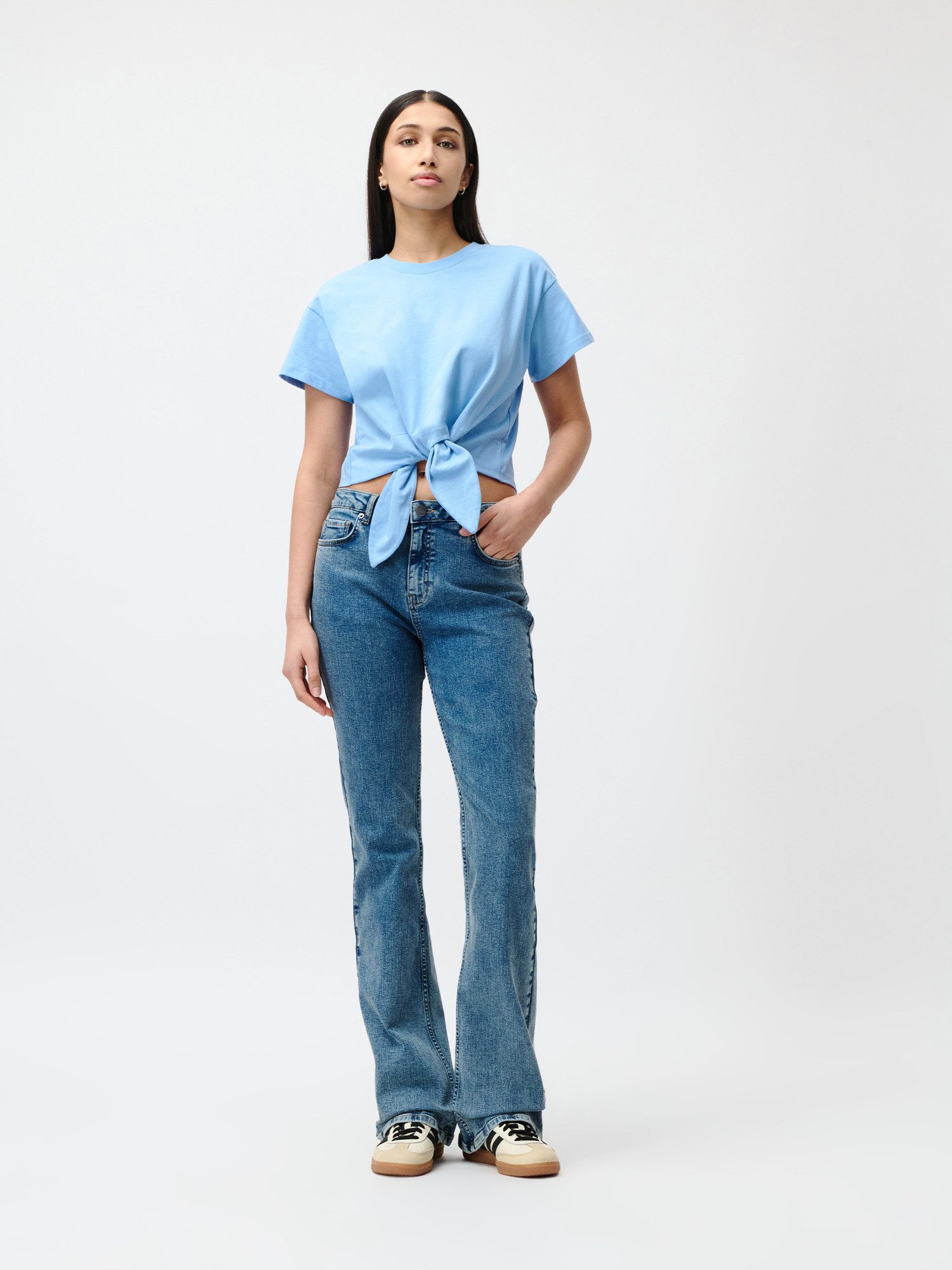 LeGer T-Shirt Tessy, LeGer by Lena Gercke mit Knoten-Detail, cropped