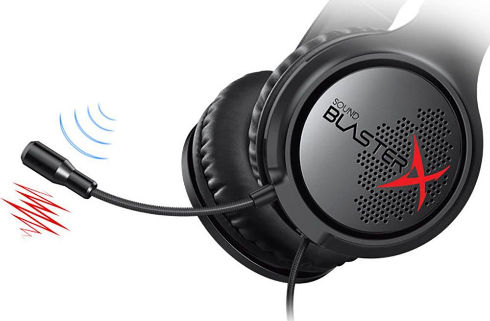 Creative Sound BlasterX H3 für Gaming-Headset abnehmbar, und Rauschunterdrückung, One) PC, (Mikrofon XBOX PS4