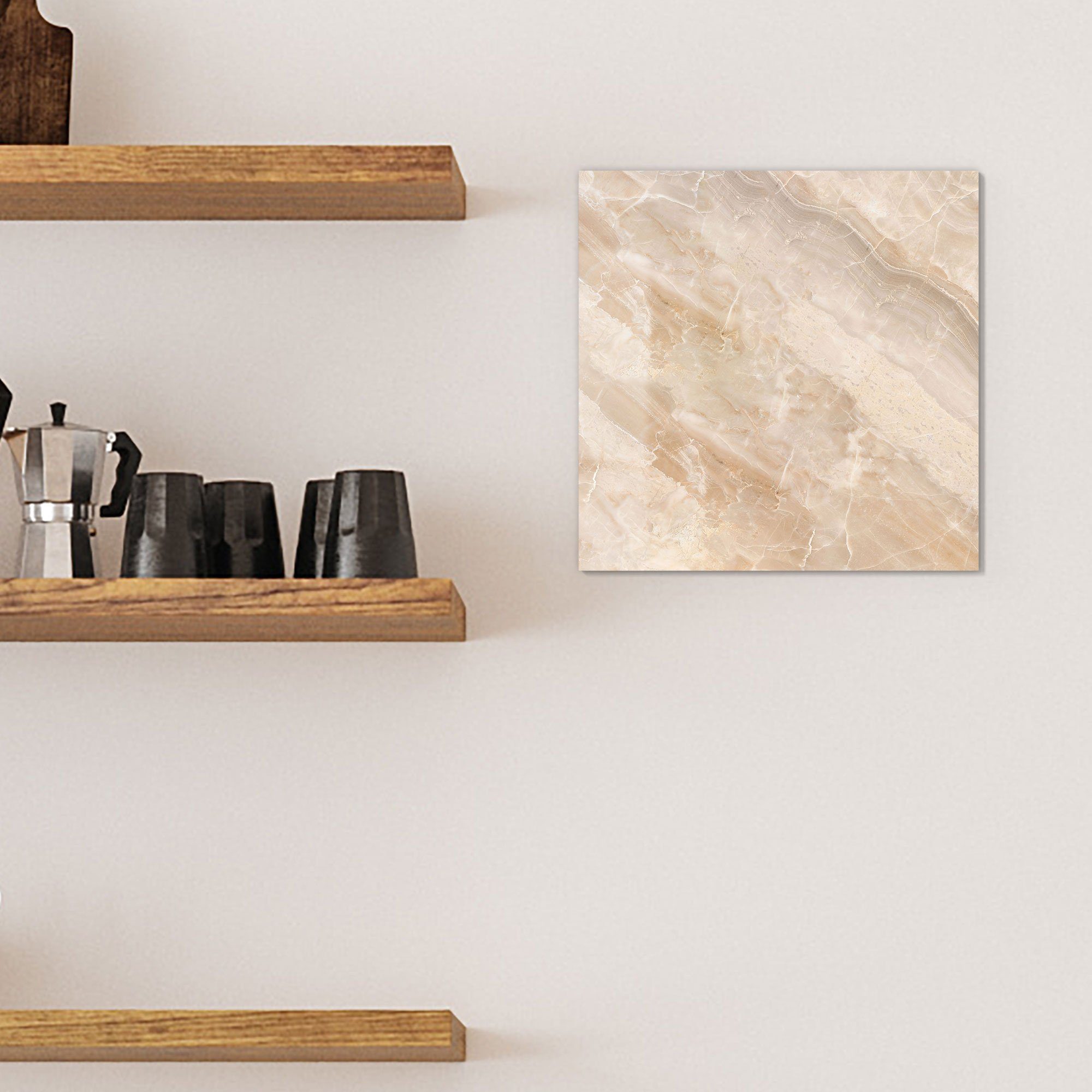 DEQORI Magnettafel 'Helle Marmorfläche', Whiteboard Pinnwand beschreibbar