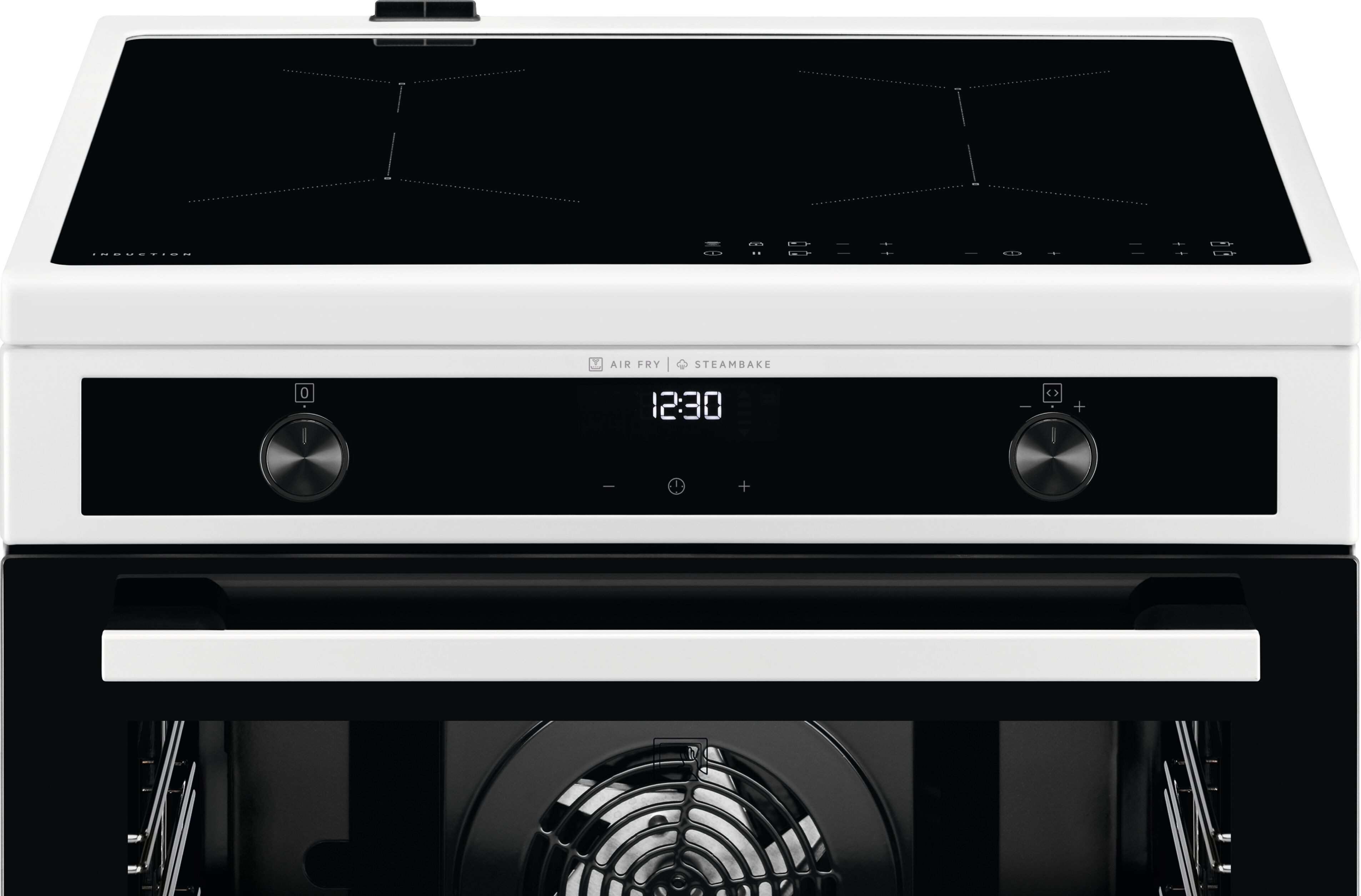 AEG Induktions-Standherd CIB6644BBW, mit Teleskopauszug nachrüstbar, mit Restwärmeanzeige, mit SteamBake-Funktion, mit AirFry-Funktion