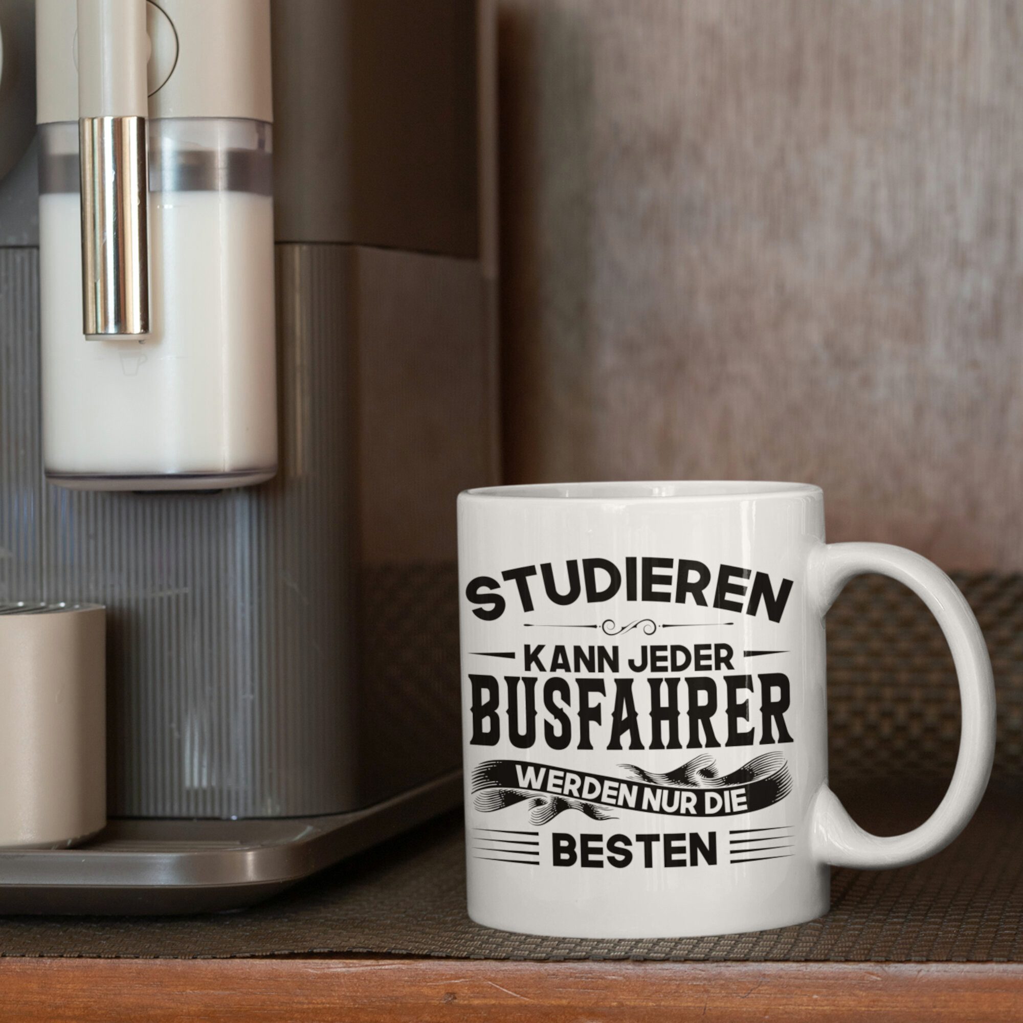 Printmacher Tasse Busfahrer Tasse Fahrdienstleiter Bus Fernbus Kaffebecher, Keramik