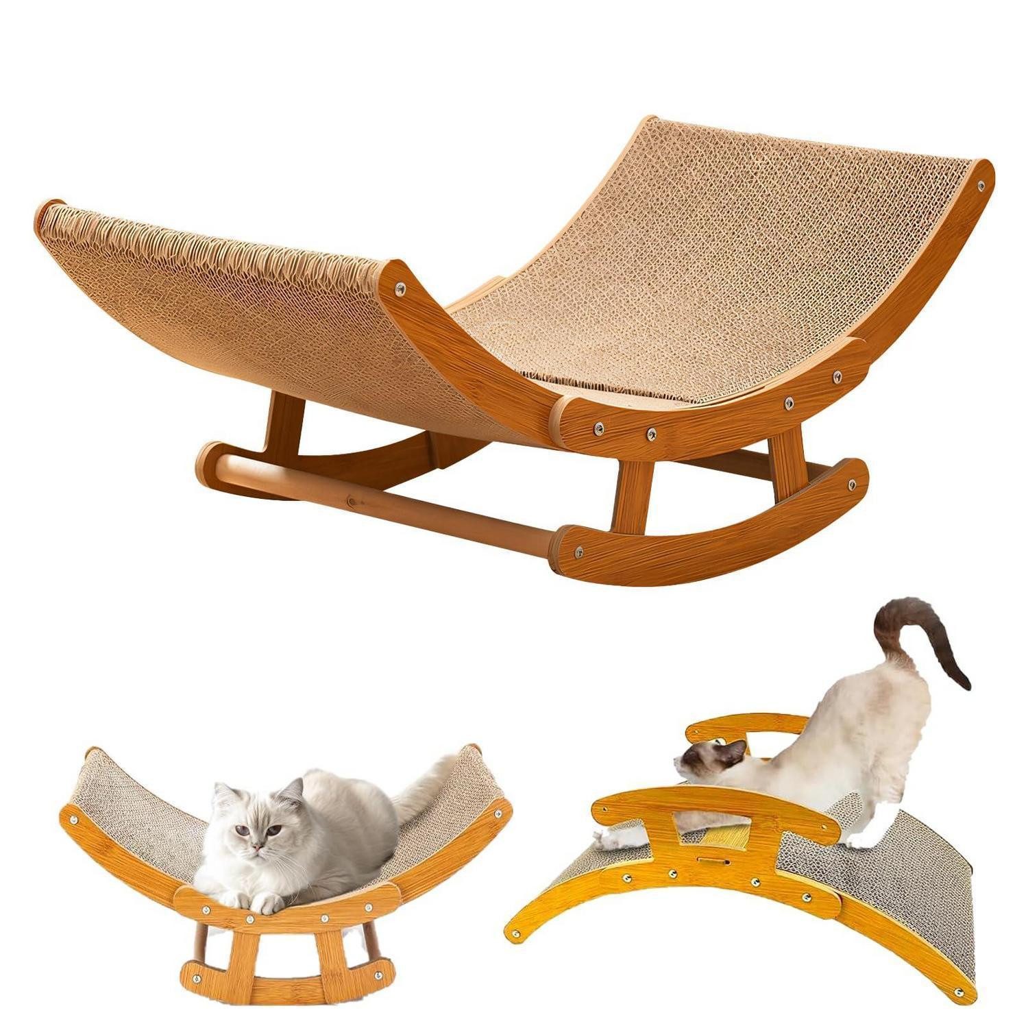 LuxusKollektion Kratzpappe Katzen Kratzbrett Lounge Bett 2-in-1